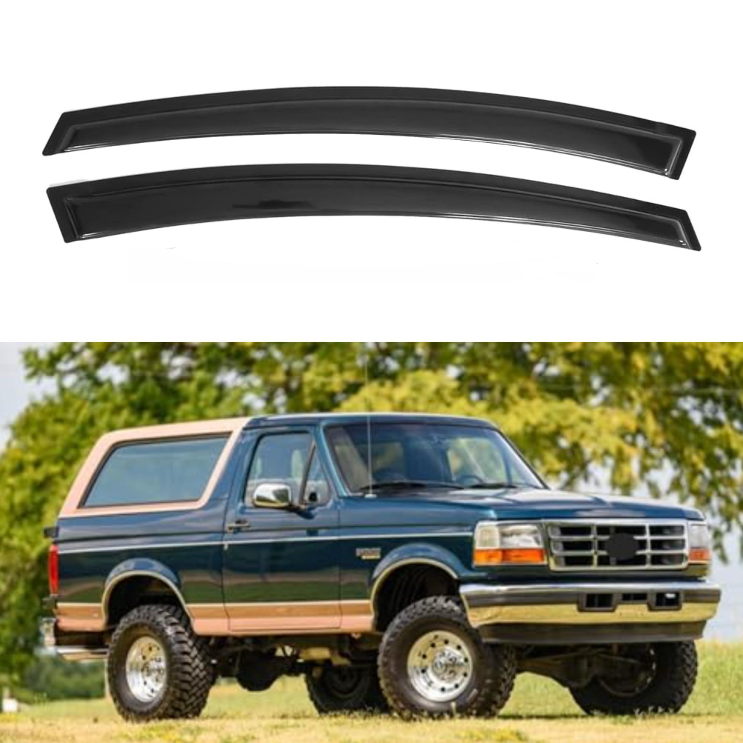 Ig Window Visor For Hyundai Accent Sedan 2012-2017, Rain Guard Tape-On Extra Durable Sun Wind Side Vent Window Deflector Mugen S