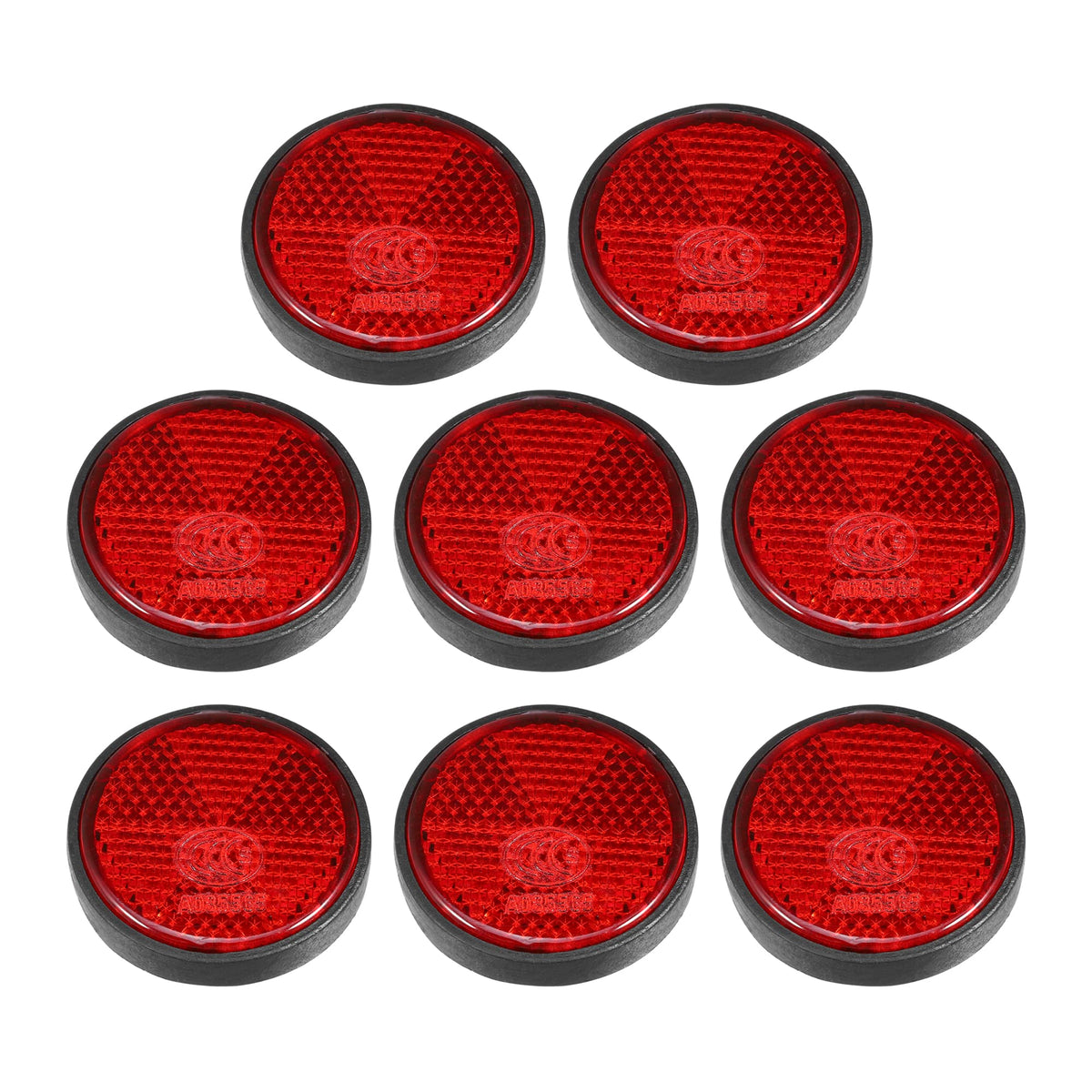 X Autohaux 8 Pcs Round Rear Reflectors Screw On Safety Spoke Reflective Gate Posts Reflector For Cars Trailer Motorcycle Trucks Boat Bicycle Bike 44Mm Red