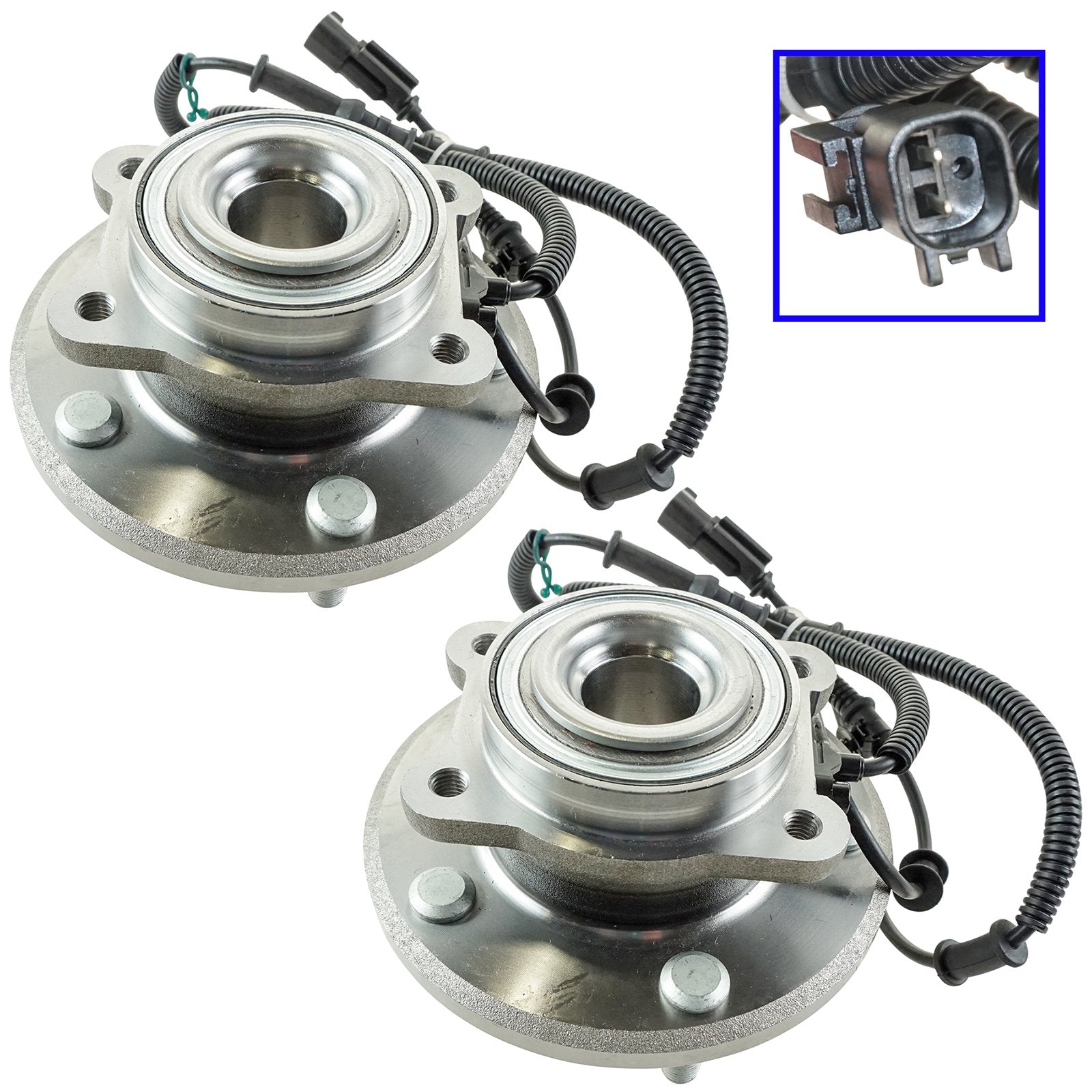 Trq Rear Wheel Hub Bearings Assembly Set Driver & Passenger Side Compatible With 2008-2011 Chrysler Town & Country Dodge Grand C