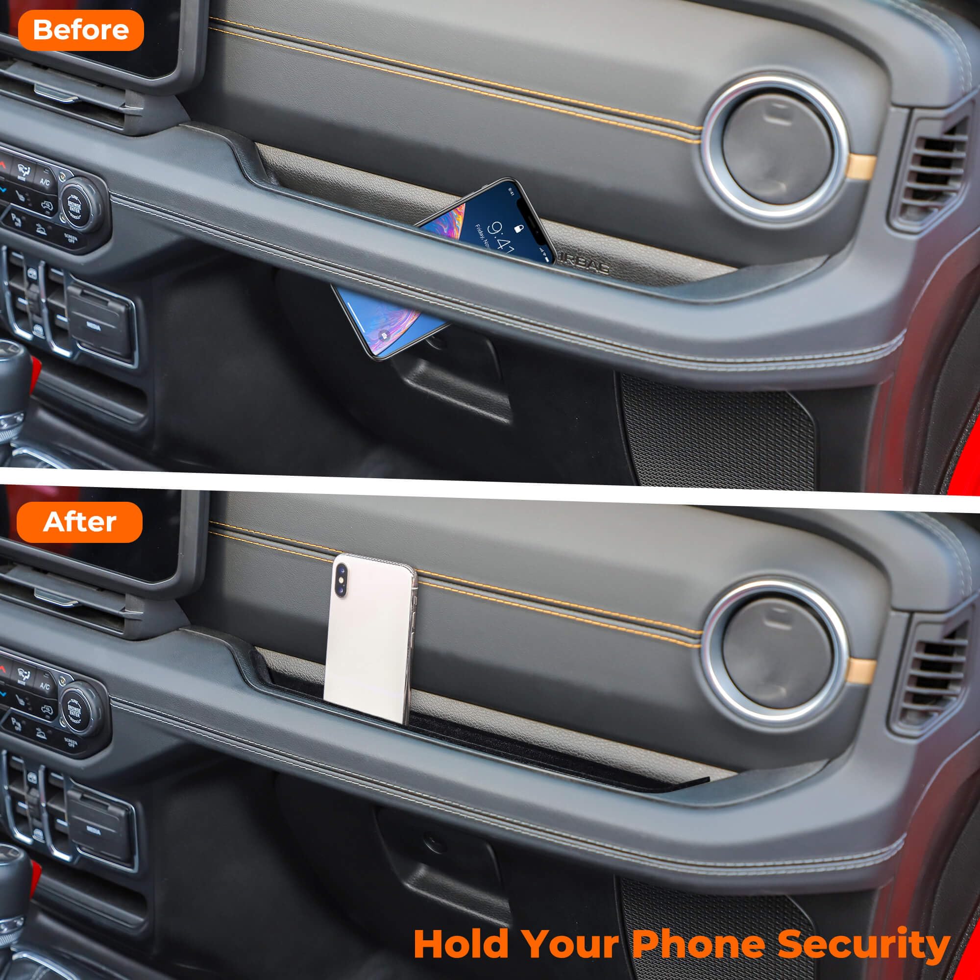 Savadicar Grab Bar Tray With Microfiber Compatible With 2024 2025 Jeep Wrangler (Jl) And Gladiator (Jt), Passenger Side Grabtray