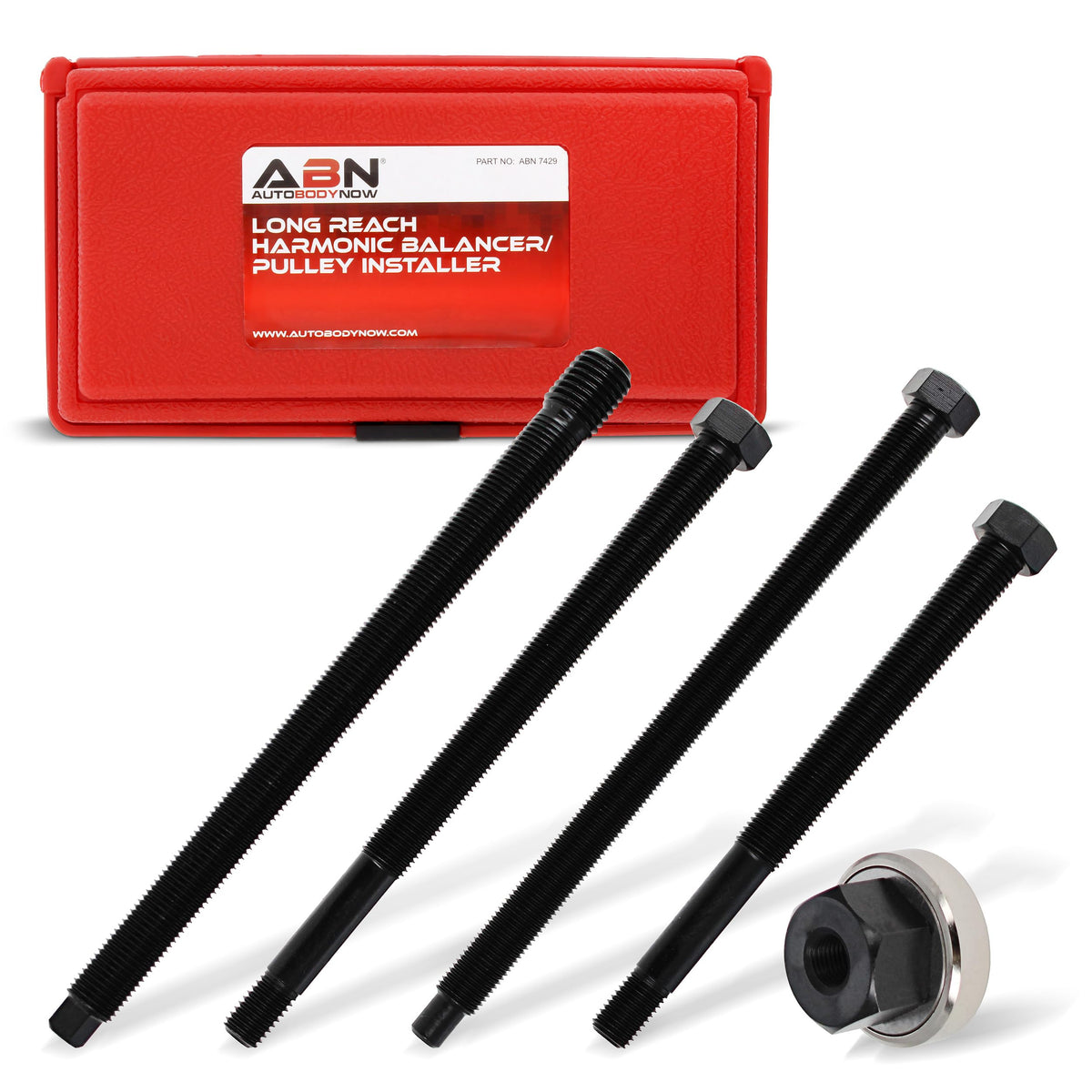 Abn Long Reach Harmonic Balancer Installer Kit - 5 Piece Harmonic Balancer Pulley Puller Set Damper Puller Kit