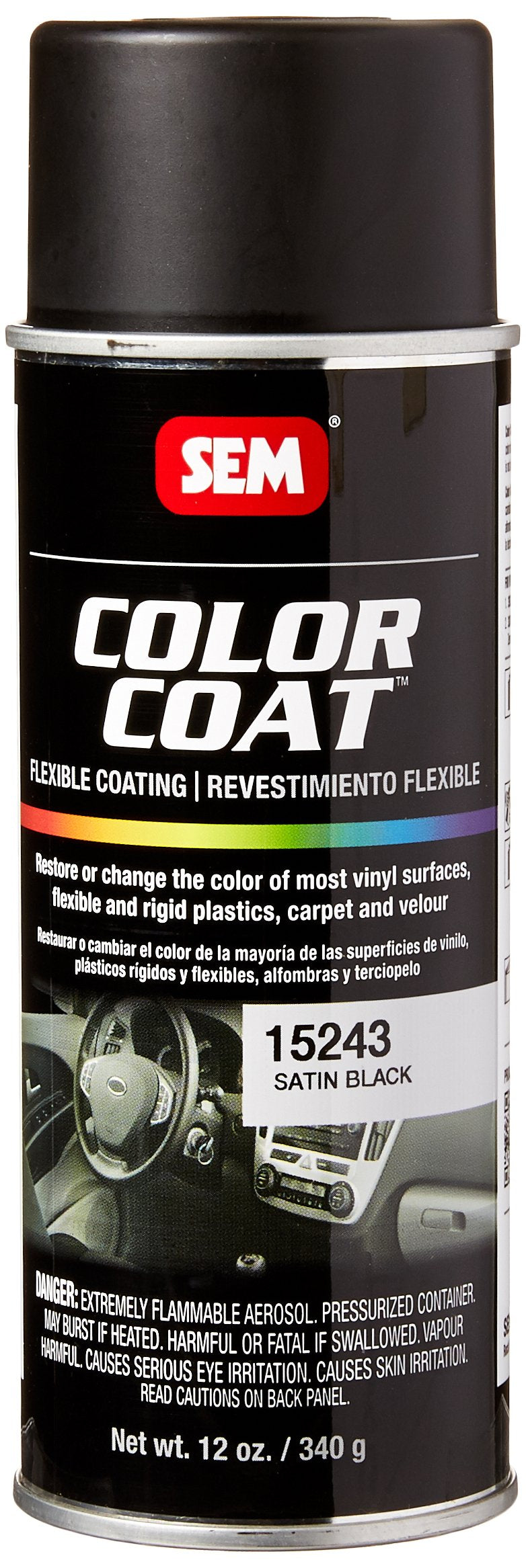 Sem Products 15243 Satin Black Color Coat - 12 Oz.