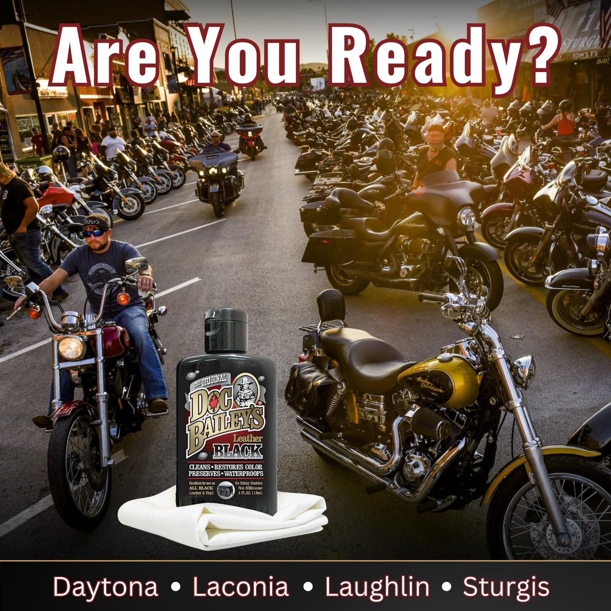 Doc Baileys Black Leather Detail Kit- Complete One-Step Formula To Clean, Condition, And Redye, And Protect Dozens Of Items- Ide