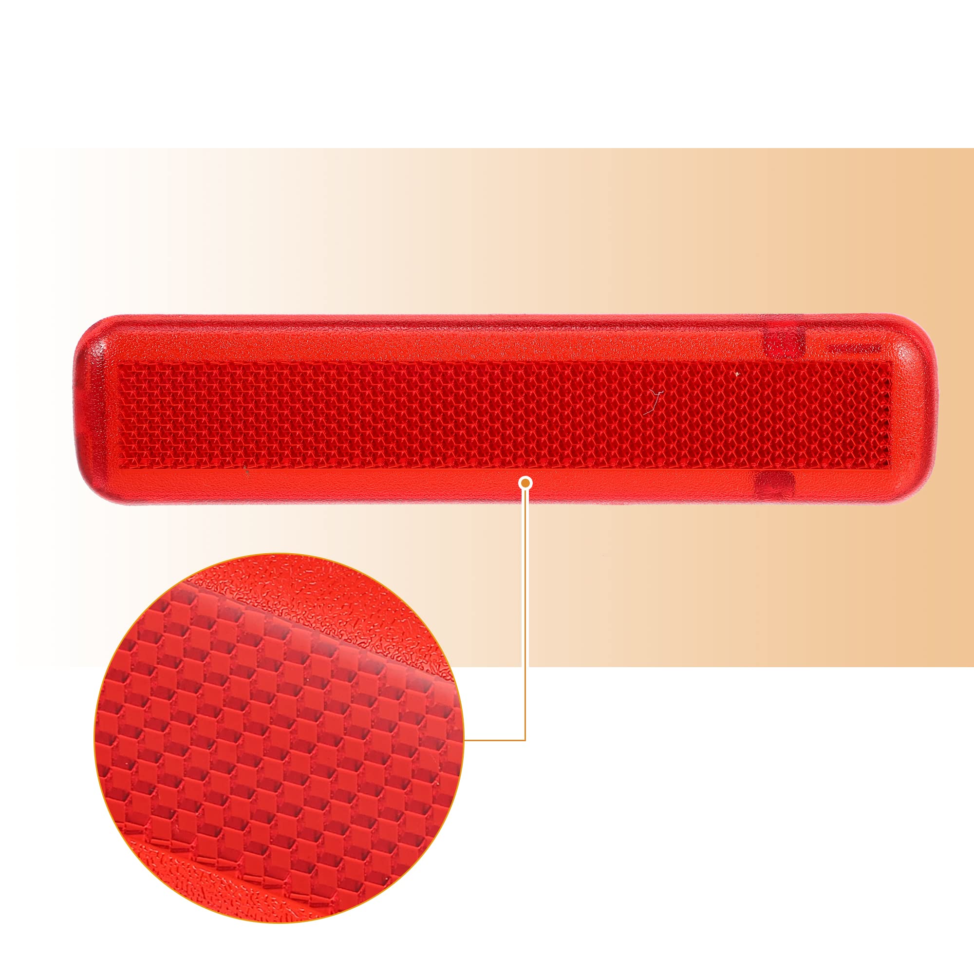 X Autohaux Rear Right Door Panel Reflector Light Cover For Chevrolet Avalanche 2003-2006 15183156 Red