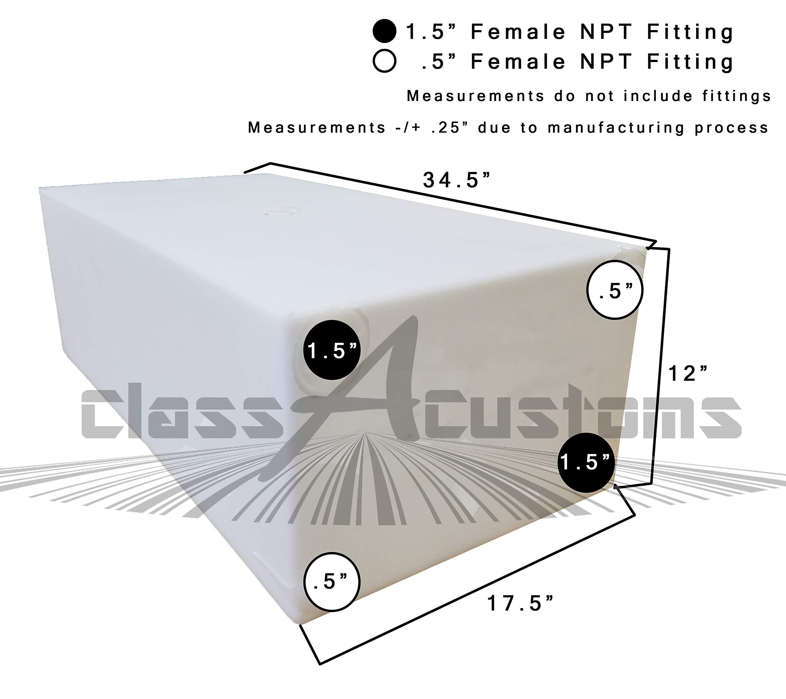Class A Customs | One (1) Rv Fresh And Gray Water 30 Gallon Tank | T-3000