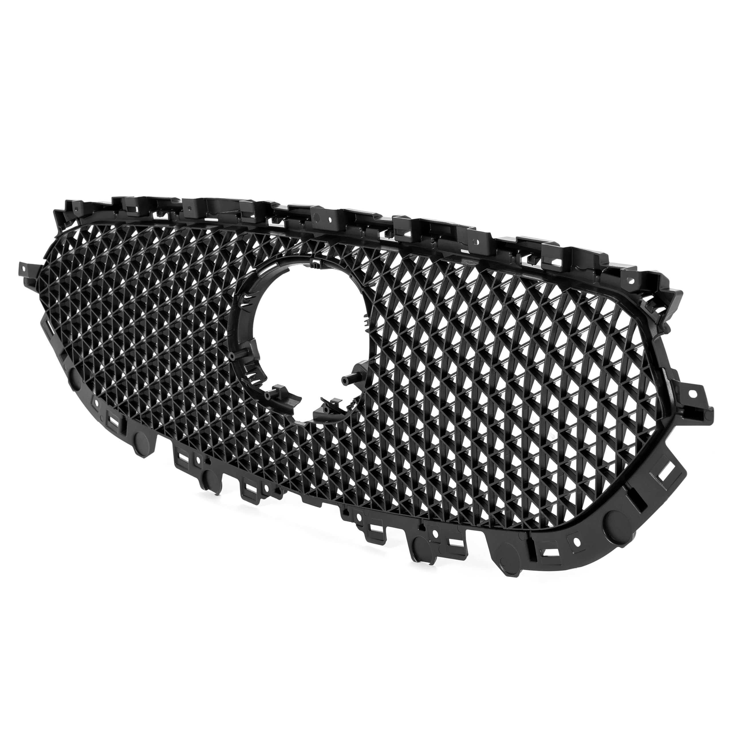 HECASA Front Grille Mesh Compatible with 2017-2021 Mazda CX-5 CX5 Bumper Grill Mesh Assembly Grille PP Plastic Black Replacemant