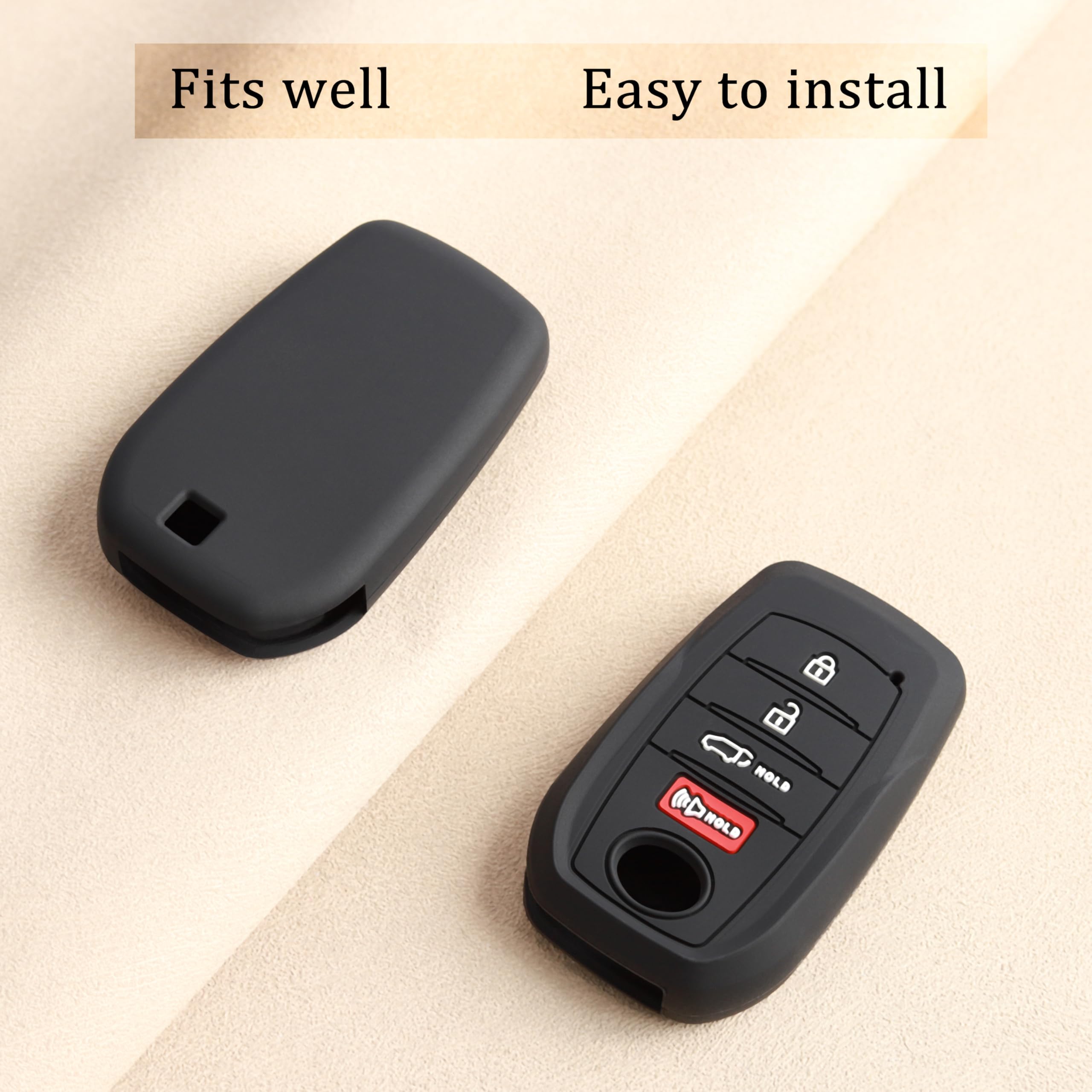 TANDRIVE Key Fob Cover for Toyota 2025 Grand Highlander Corolla Cross 4Runner Land Cruiser Highlander Crown Signia Sequoia Venza