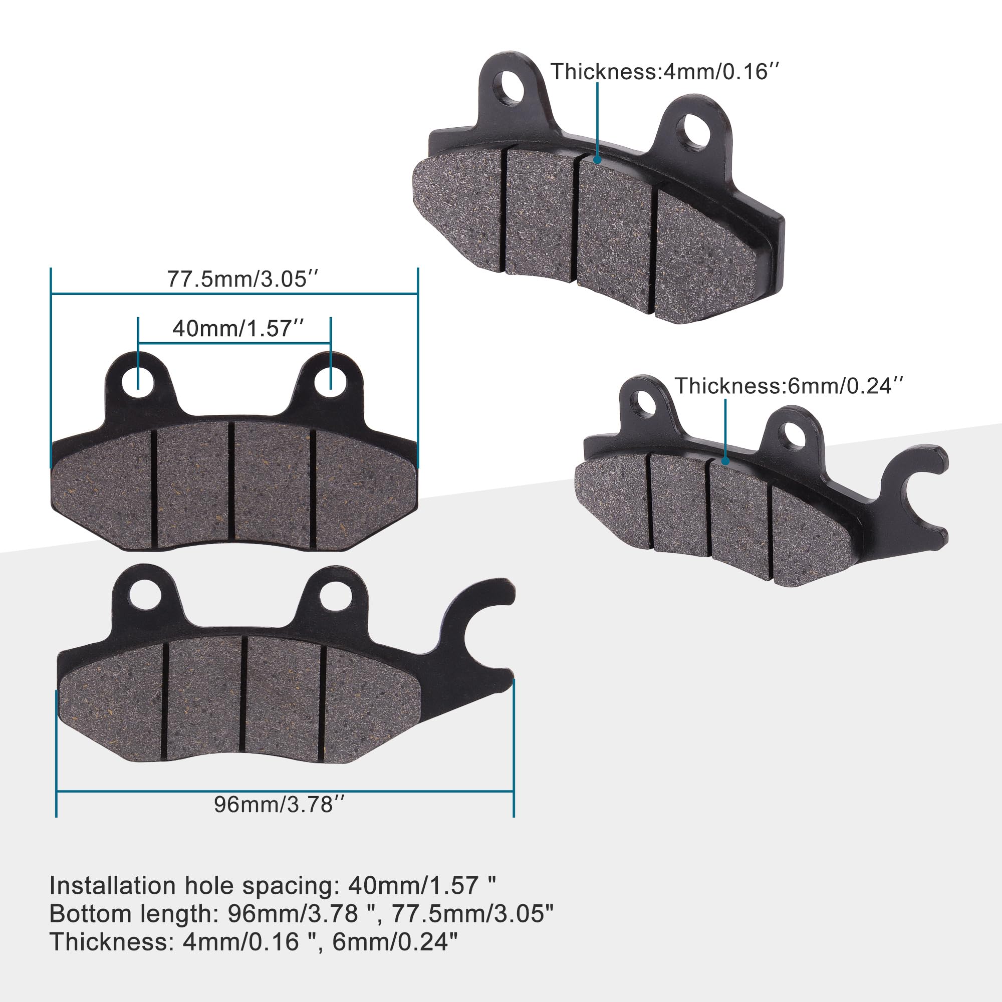 Goofit Disc Brake Pad Replacement For 50Cc 70Cc 90Cc 110Cc 125Cc 150Cc 200Cc 250Cc Atv Dirt Bike Bicycle Scooter