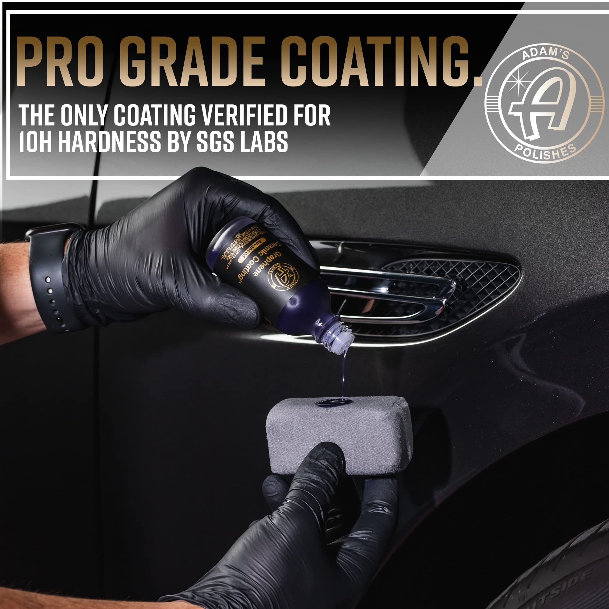 Adam's UV Advanced Graphene Ceramic Coating Kit - 10H Protection, UV Glow Technology, Complete Kit for Car Detailing Professionals