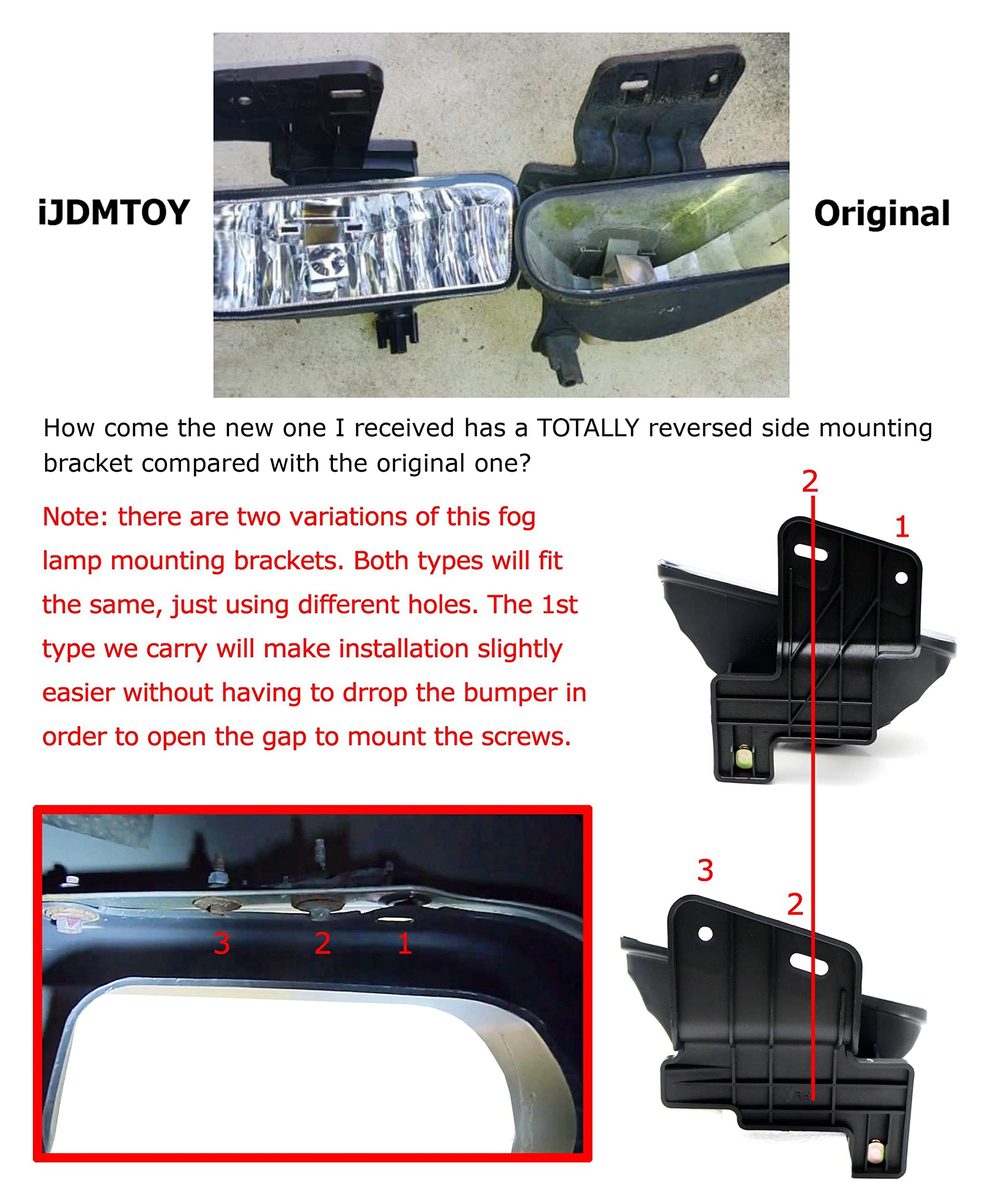 Ijdmtoy Clear Lens Xenon White Led Fog Lights Foglamp Kit W/Mounting Brackets Compatible With 1999-2002 Chevrolet Silverado 1500 2500, 2000-2001 3500, 2000-2006 Suburban Tahoe