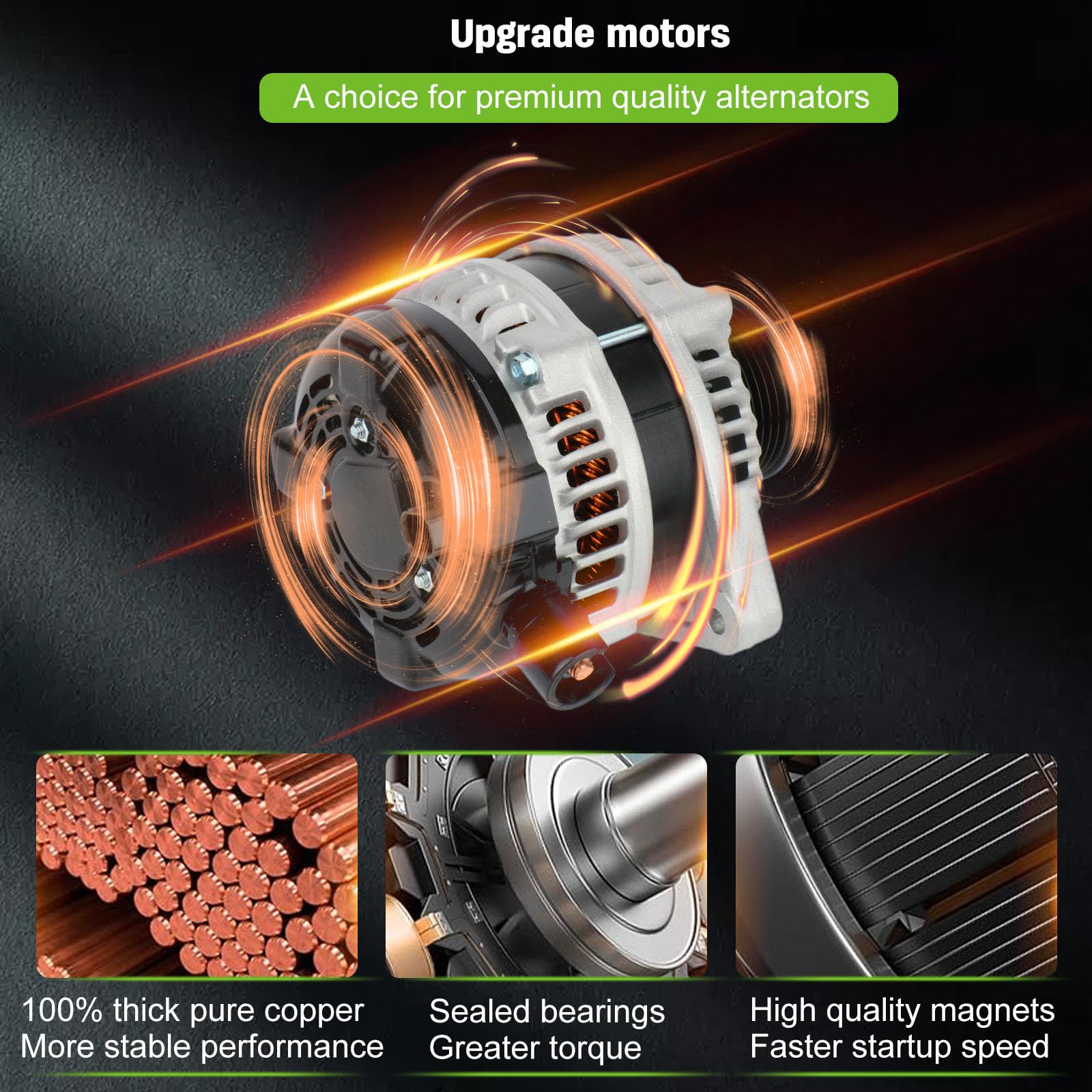 Scitoo Alternator 9764219-124 Fit For Honda For Pilot 2012 2013 2014 2015 For Honda For Odyssey 2011 2012 2013