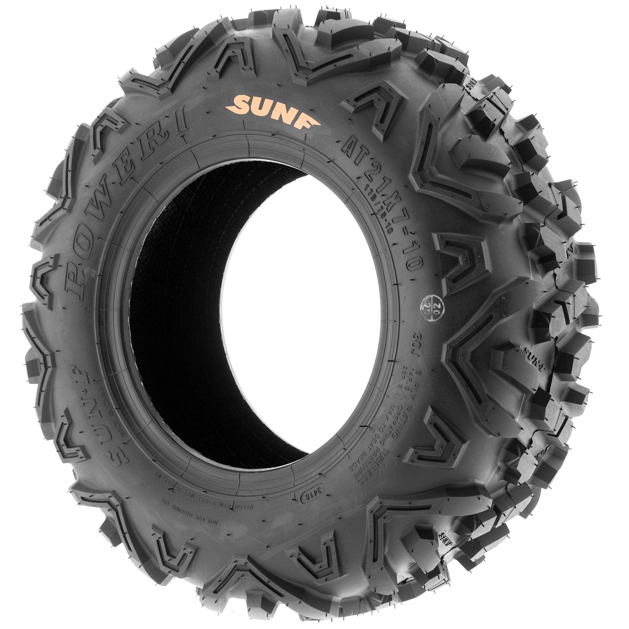 Set Of 4 Sunf Power.Ii Atv Utv Tires 19X7-8 Front & 19X7-8 Rear, All-Terrain Off Road, 6 Pr, A051