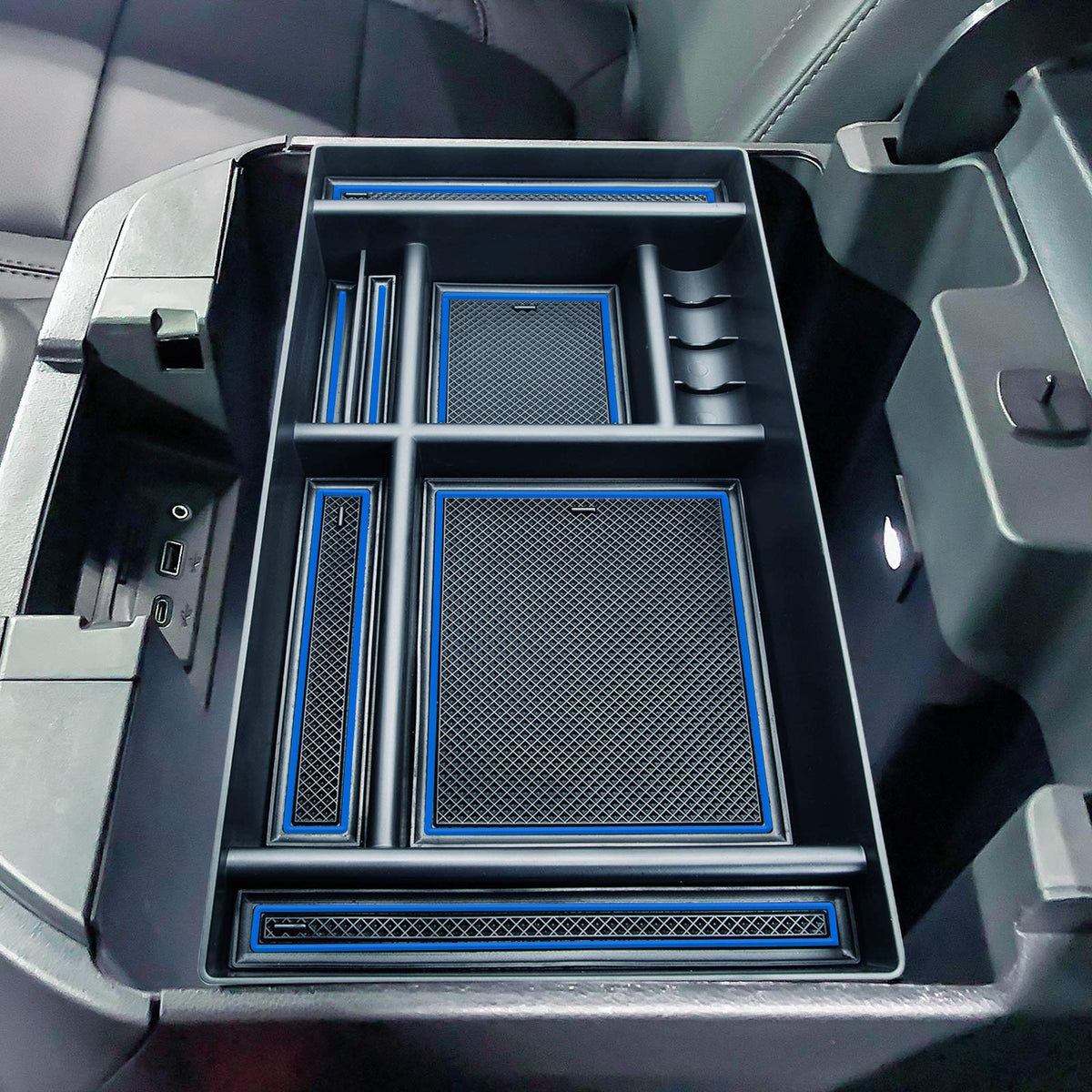 Jkcover Center Console Organizer Tray Compatible With (2019-2022) Chevy Silverad WBCARB08QYTLM9G
