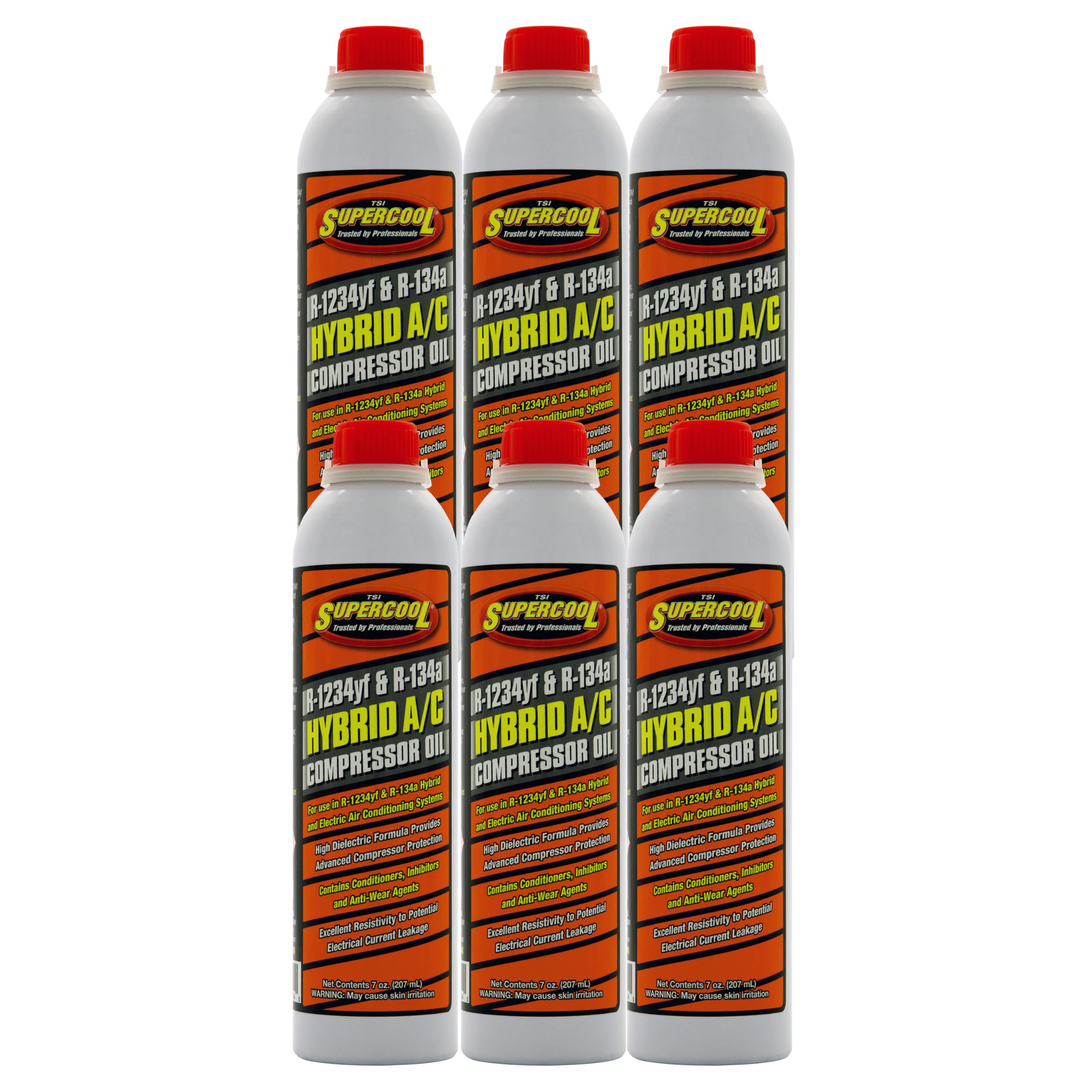 TSI Supercool 24940-6CP Hybrid A/C Compressor Oil 7oz in Aluminum Can 6-Pack