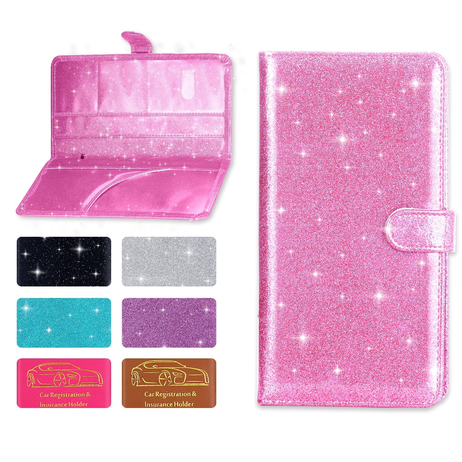 Car Registration And Insurance Card Holder, Car Document Holder For Cards, Driver Vehicle License Document Glove Box Compartment