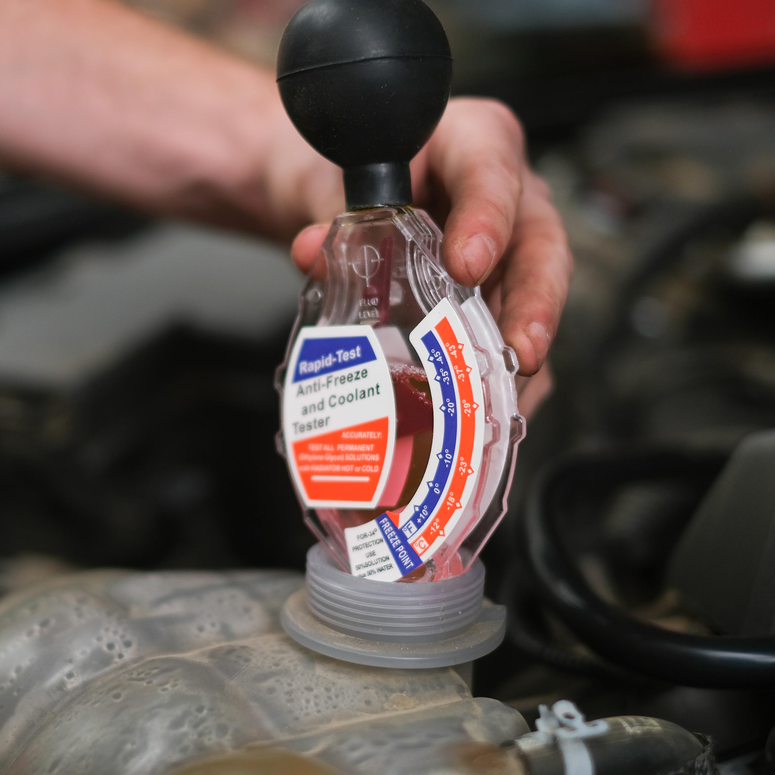 ABN Deluxe Antifreeze Tester Hydrometer – 10 Automotive Coolant Tester for Ethylene Glycol – Essential Cooling System Tool