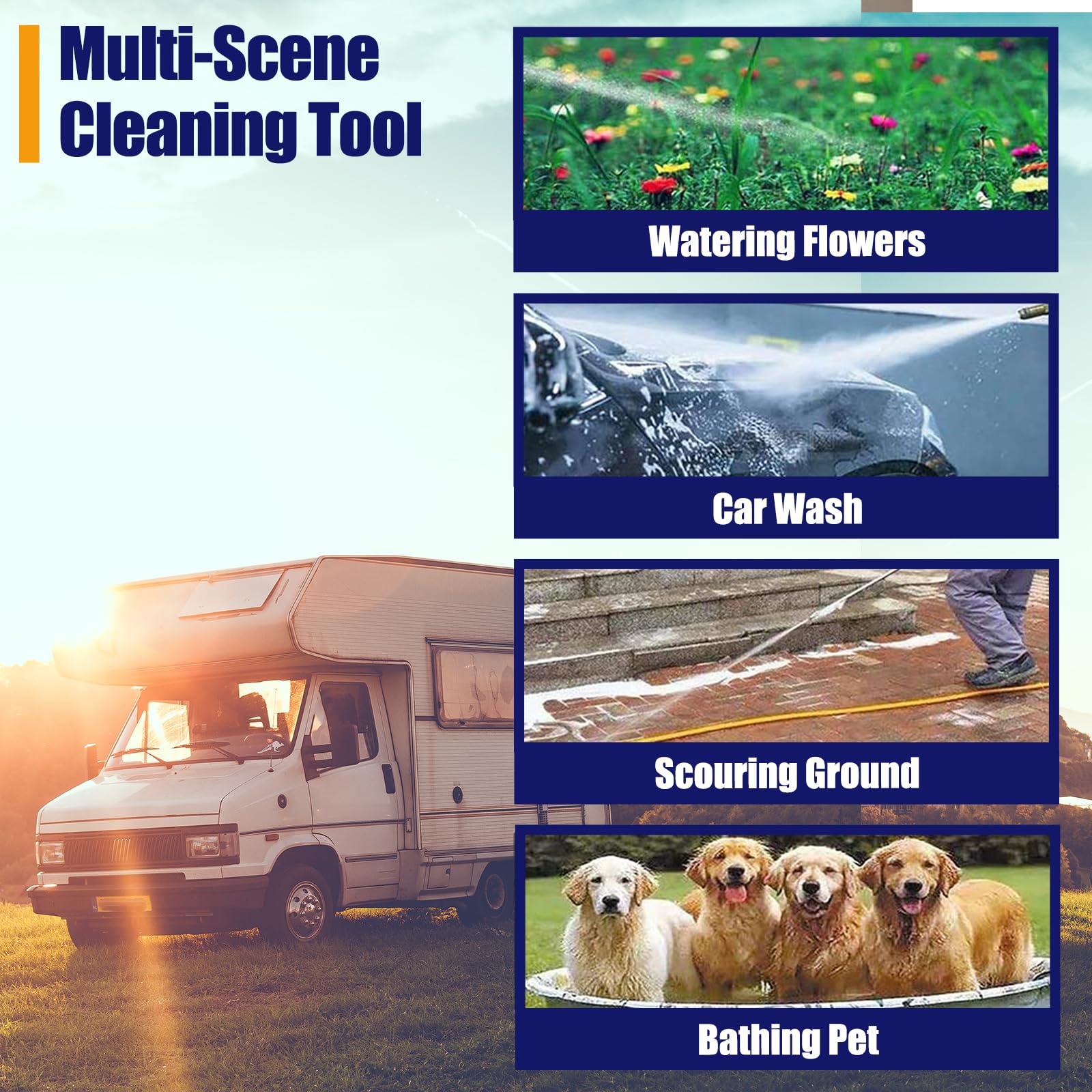 Rv Water Heater Tank Rinser, Metal Tube Rv Water Heater Flush Wand, Camper Hot Water Tank Cleaning Rinser Flusher