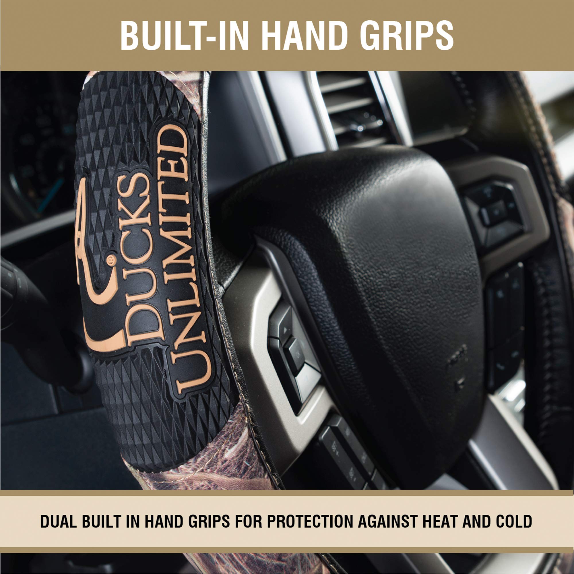 Ducks Unlimited Steering Wheel Covers, Universal Fit, Easy To Install For Car Truck Van Suv, Mossy Oak Shadow Grass Blades