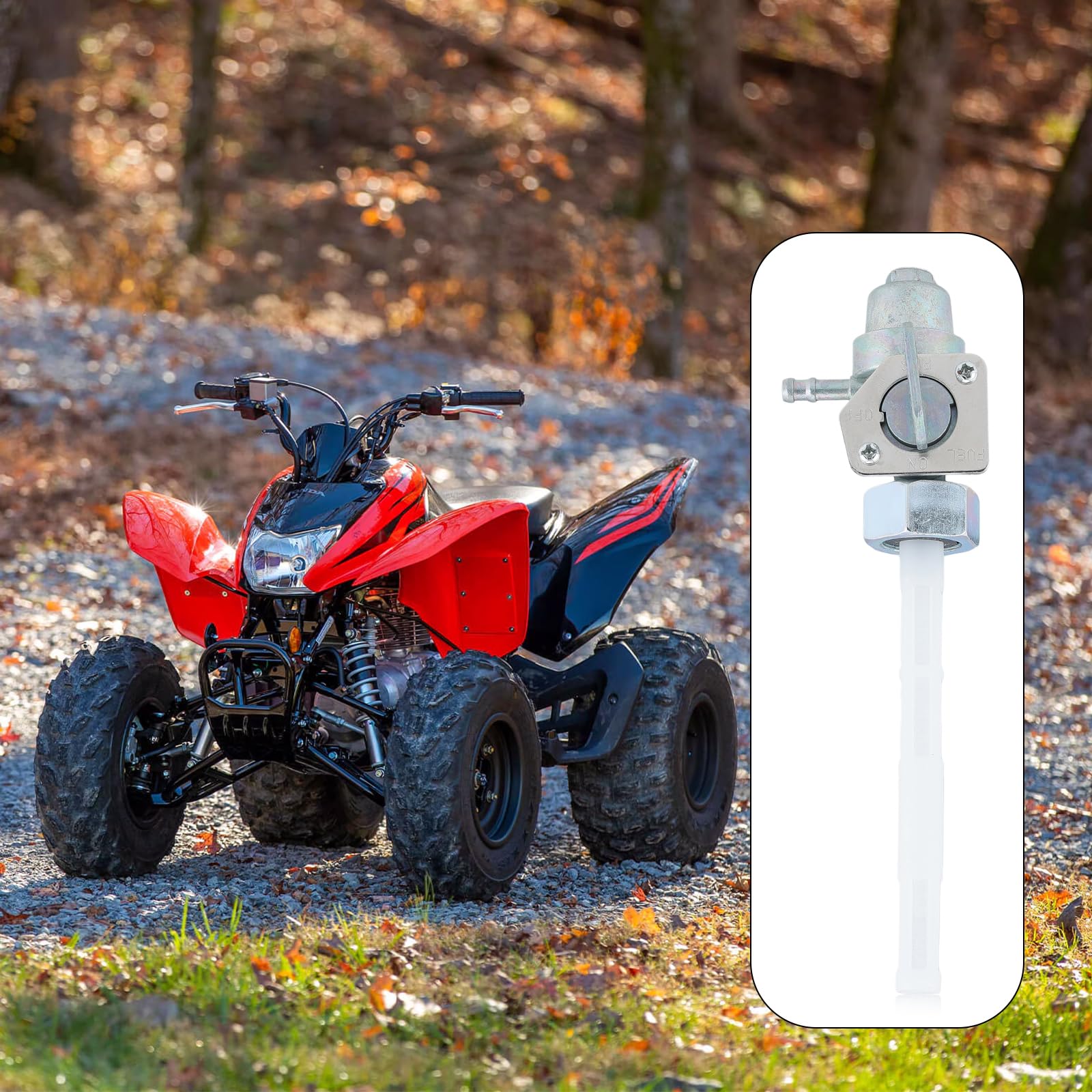 Savior Petcock Fuel Tank Shut Off Valve for Honda ATC250ES ATC250SX ATC350X TRX250 TRX300 - Replacement Parts for 1985-1988 Models