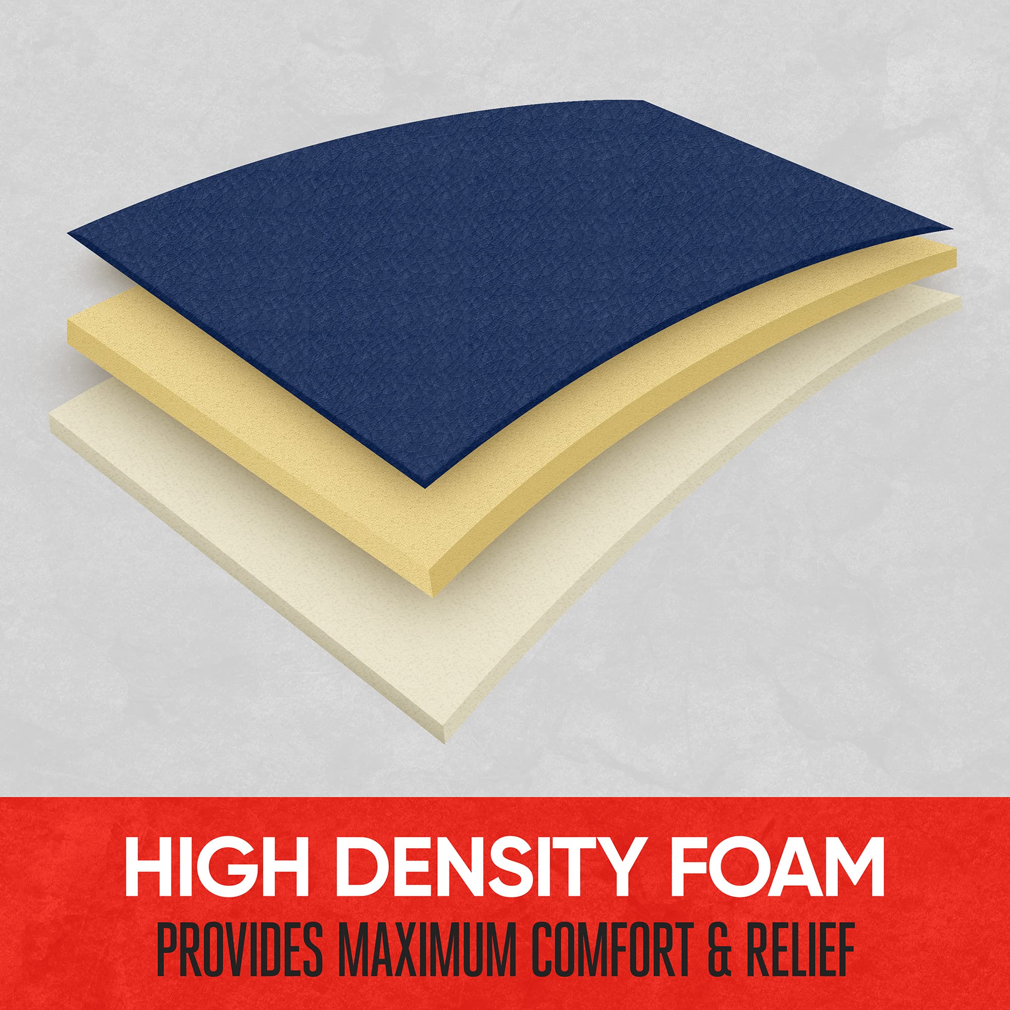 Motor Trend Seat Covers For Cars Trucks Suv, Faux Leather 2-Pack Blue Padded Car Seat Covers With Storage Pockets, Premium Inter