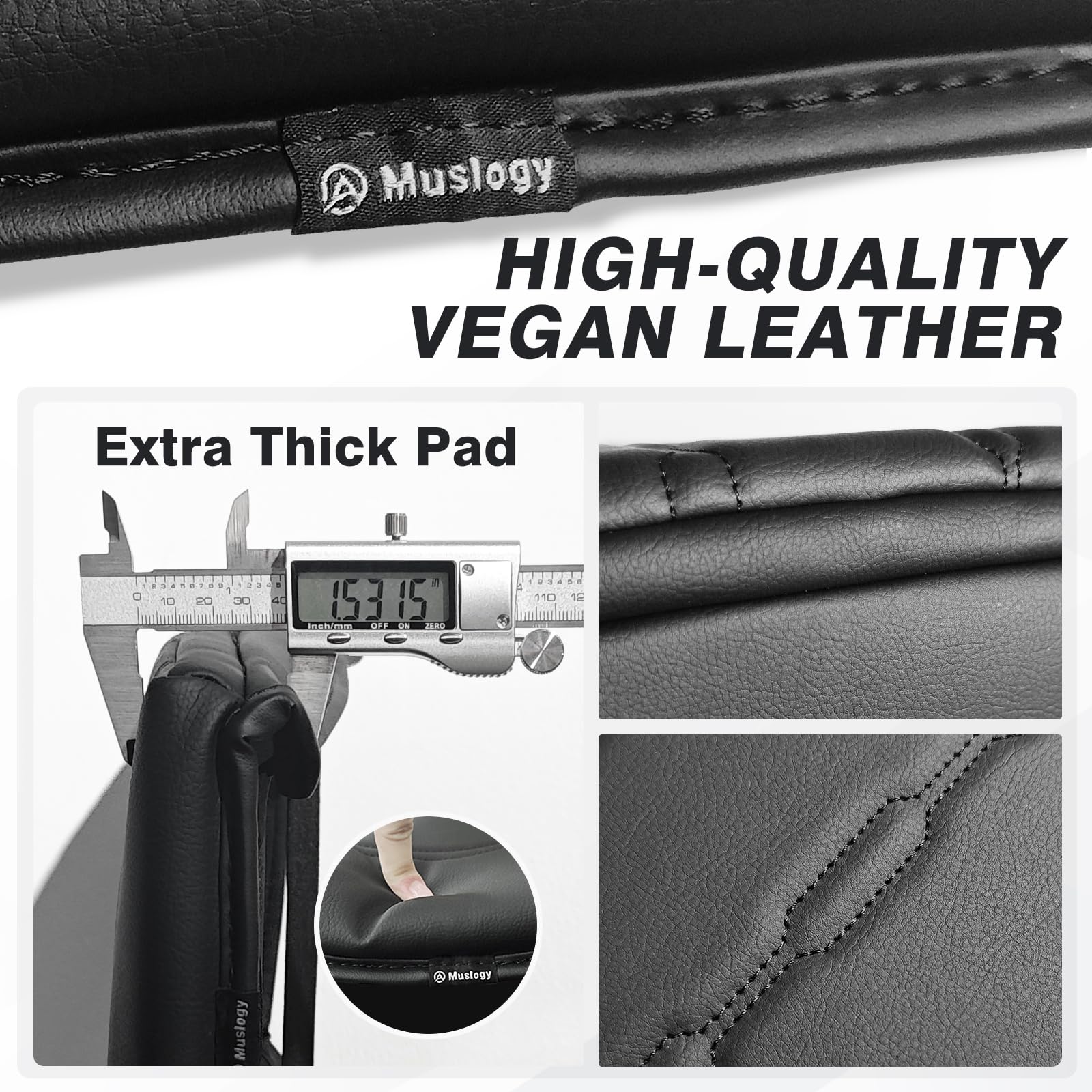 Muslogy Center Console Armrest Cover Compatible With Toyota Tacoma 2016-2023 Comfort Armrest Pad Arm Rest Cushion Vegan Leather