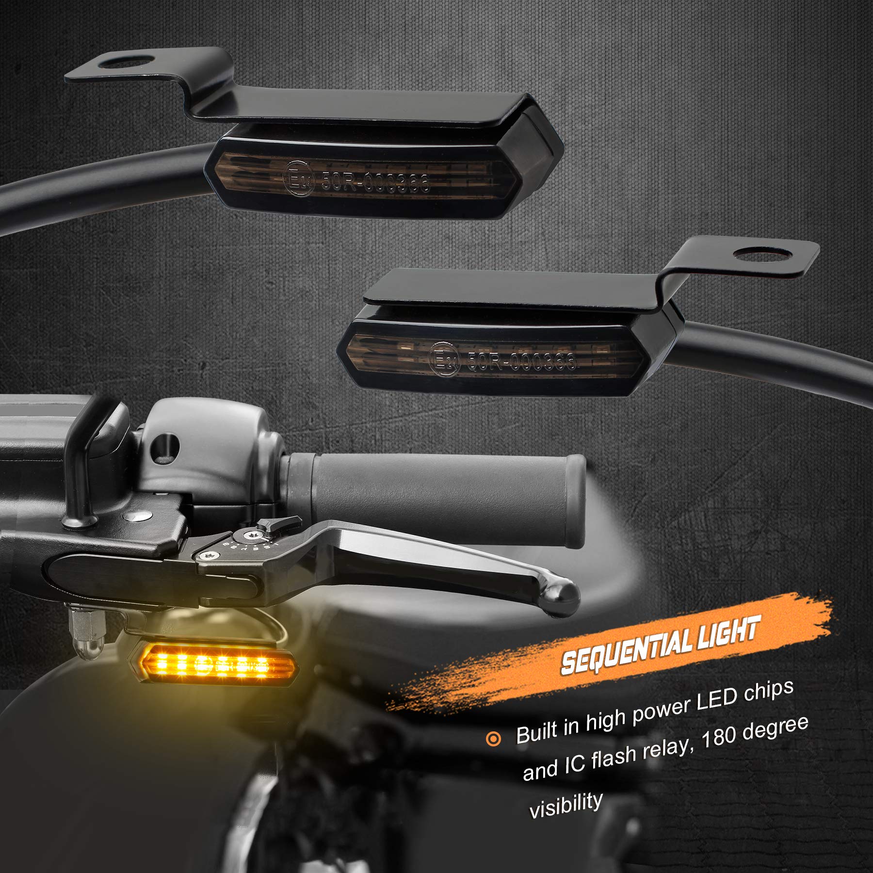 Nthreeauto Sequential Led Turn Signals, Flowing Handlebar Marker Light Motorcycle Mini Blinkers Compatible With Harley Dyna Spor