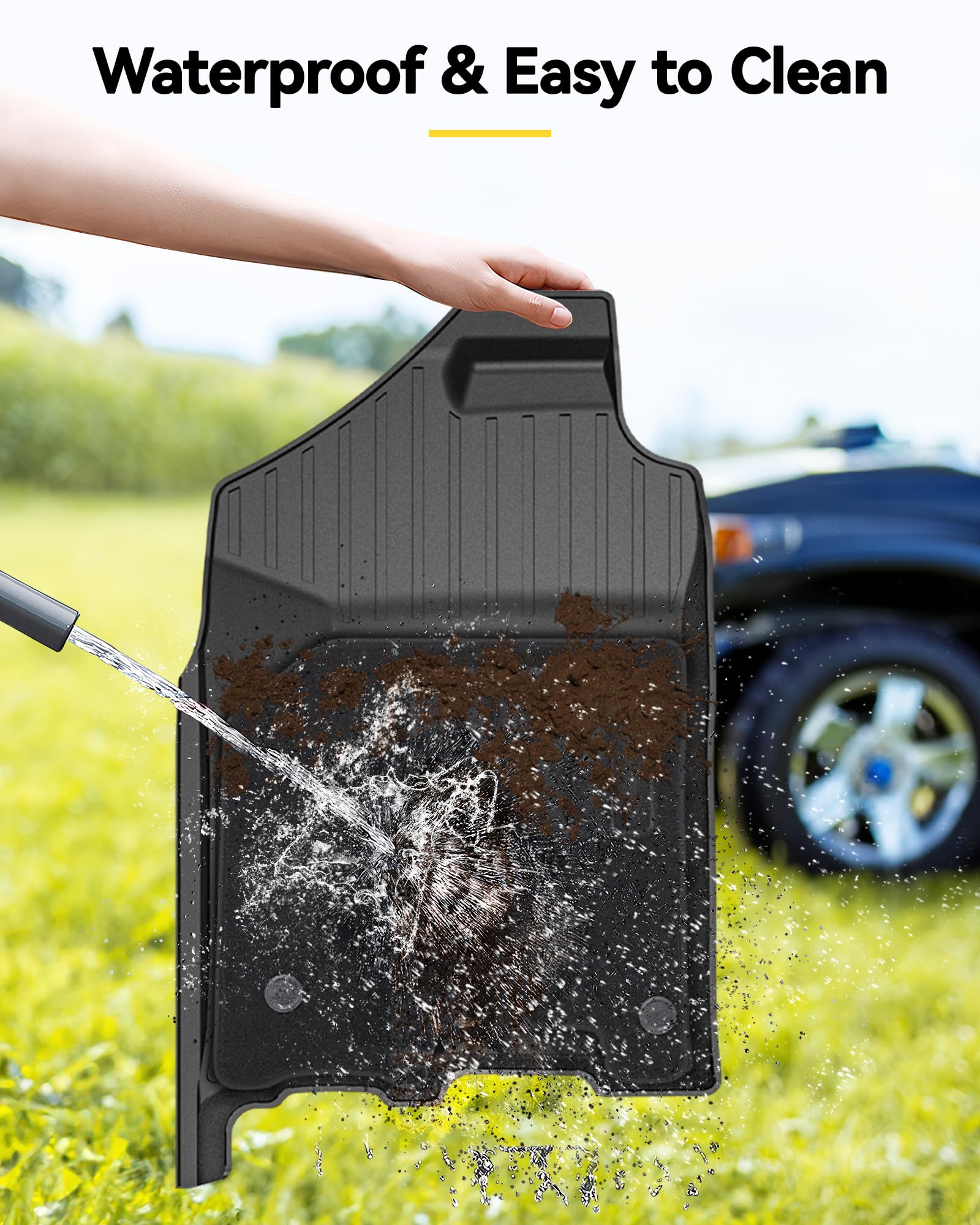 3W Floor Mats & Front Carpet Fit For 2013-2018 Dodge Ram 1500/2500/3500 Crew Cab, 2019-2024 Dodge Ram 1500 Classic Crew Cab All