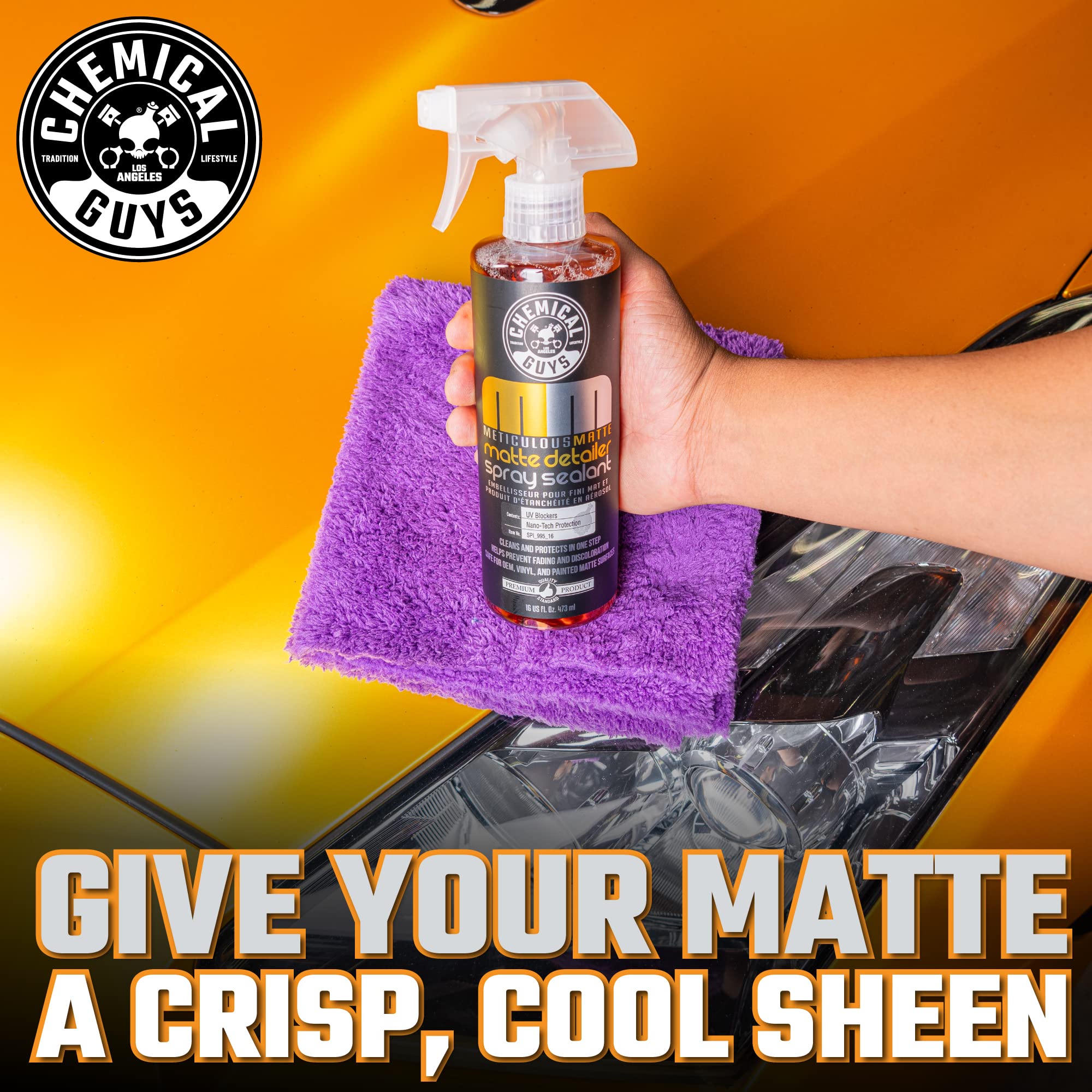 Chemical Guys Spi_995_16 Meticulous Matte Detailer And Spray Sealant For Crisp Satin & Matte Finishes, (Safe For Oem, Vinyl, & Painted Matte Surfaces) 16 Fl Oz