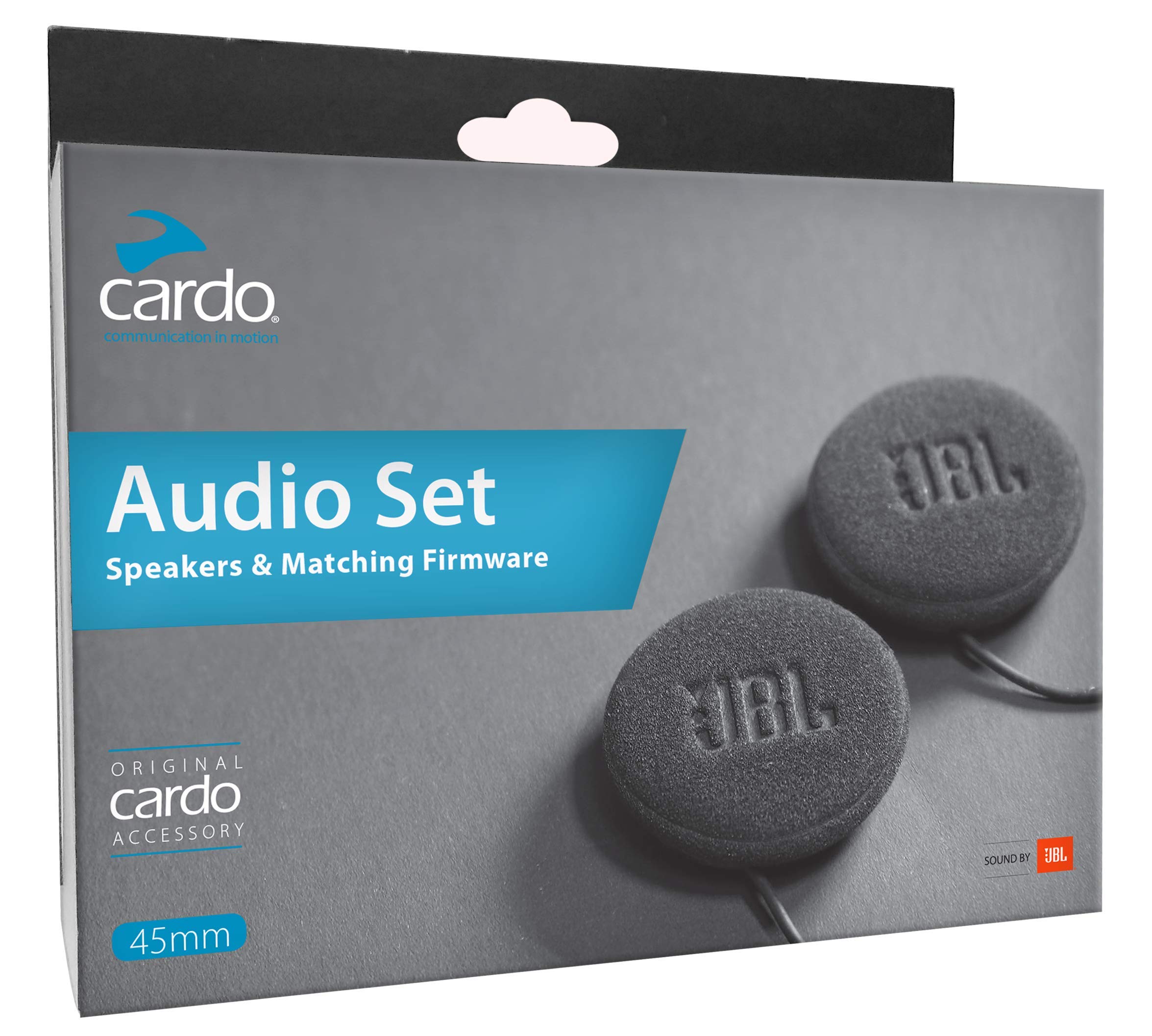 Cardo 45Mm Audio Set, Works With Most Helmet Communicators (Single Pack), Black