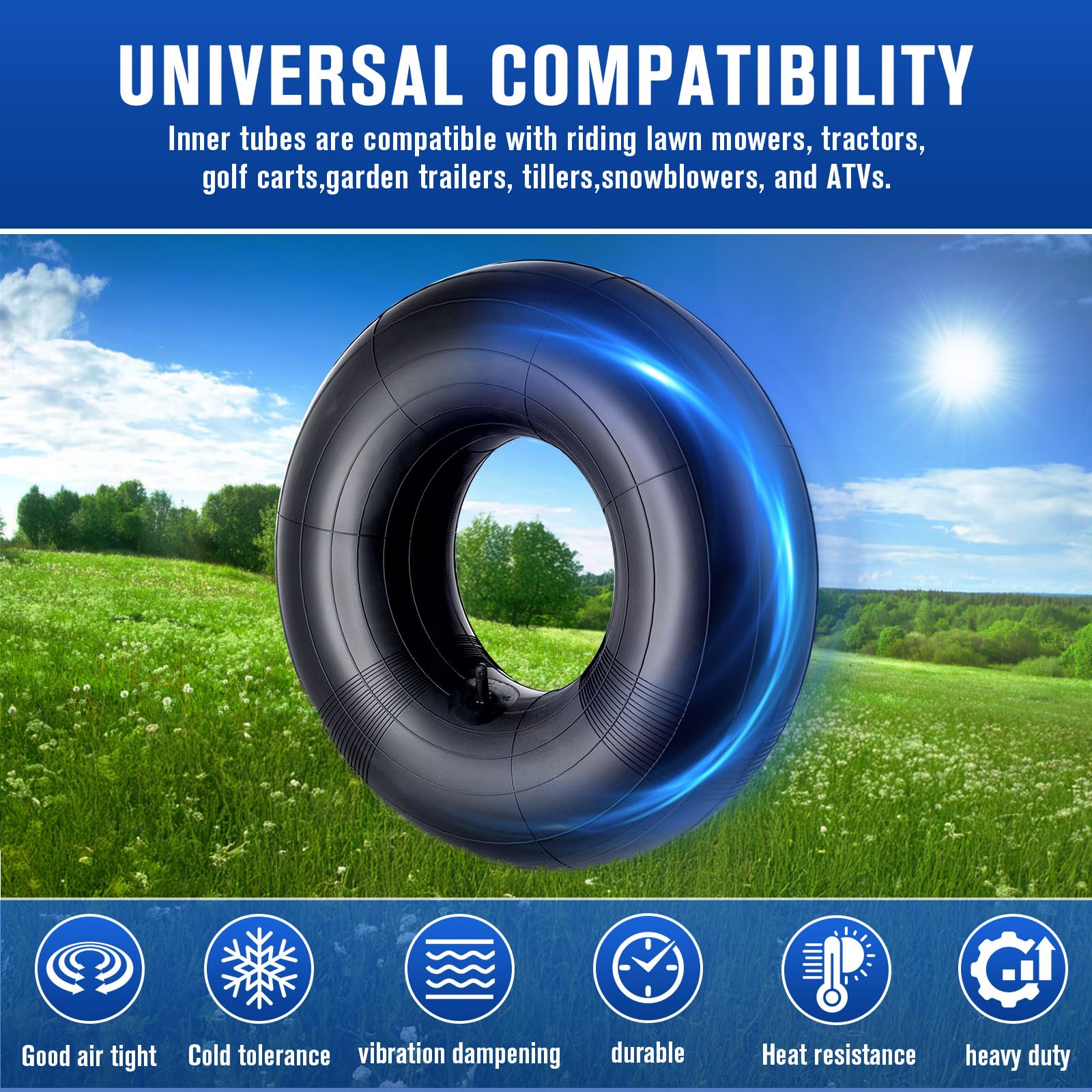 20X10-8,20X8-8,20X10.00-8,20X8.00-8 Premium Replacement Tire Inner Tubes(2 Packs),For Riding Mower Lawn Tractor Snow Blower Golf Cart Garden Trailer,With Tr13 Straight Valve Stem, By Nakao