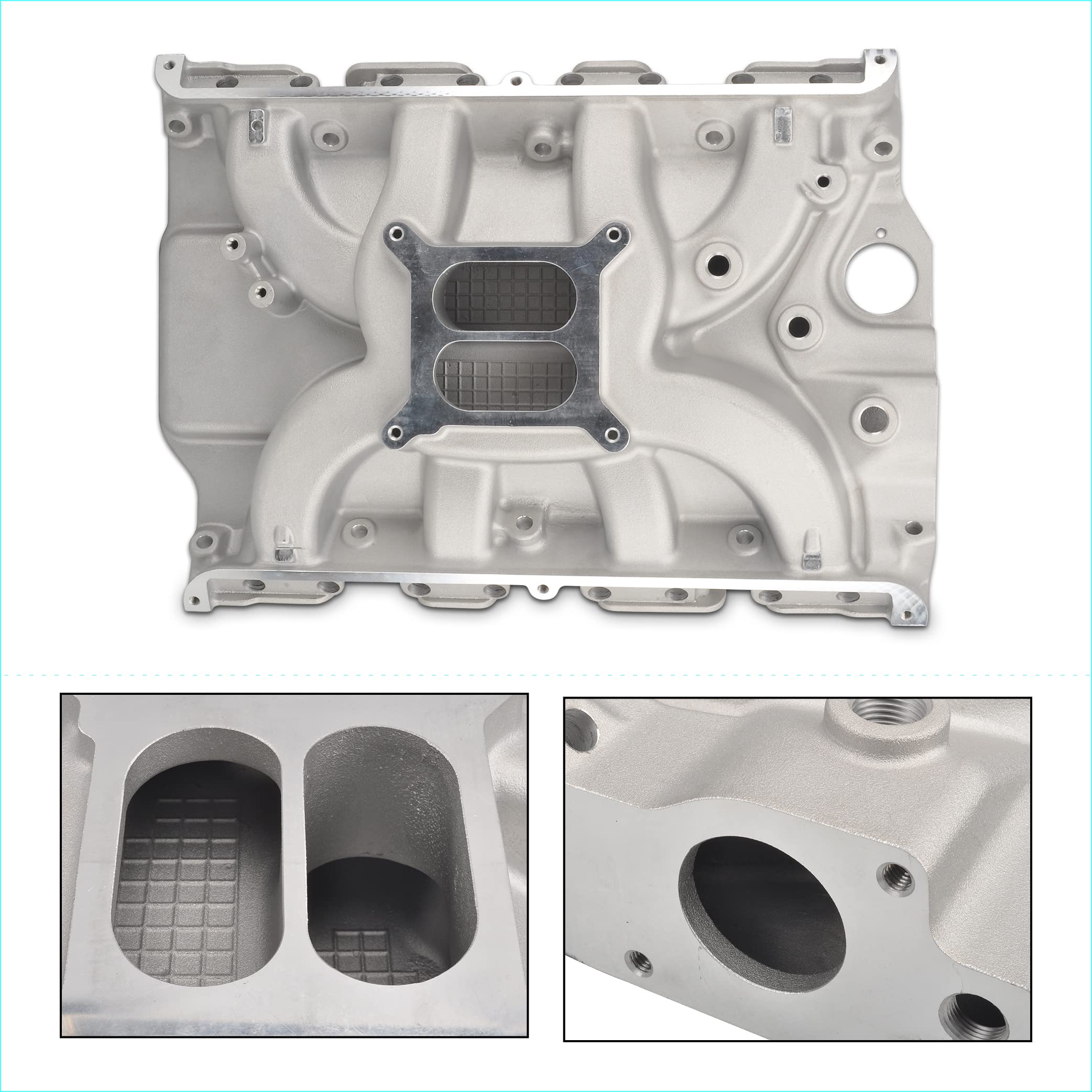 FGJQEFG Intake Manifold Aluminum Dual Plane Compatible with Ford FE 390 406 410 427 428