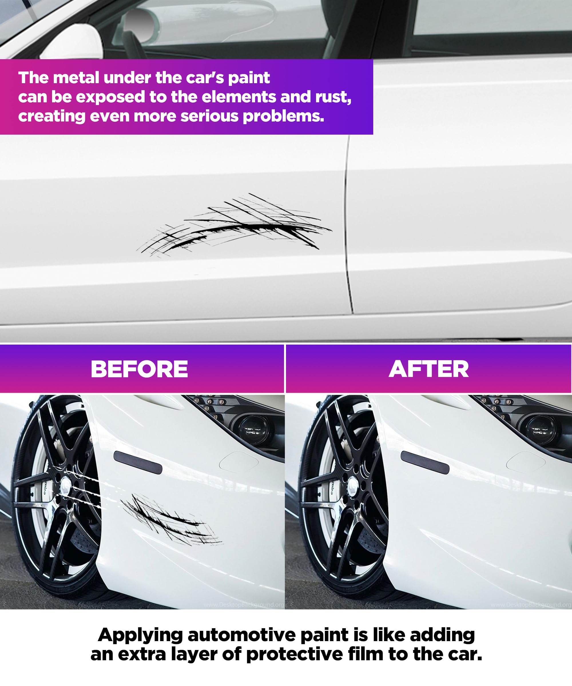 Yakefly Car Touch Up Fill Paint Pen,2-In-1 Automotive Touch Up Paint,Easy & Quick Auto Car Paint Scratch Repair,Special-Purpose