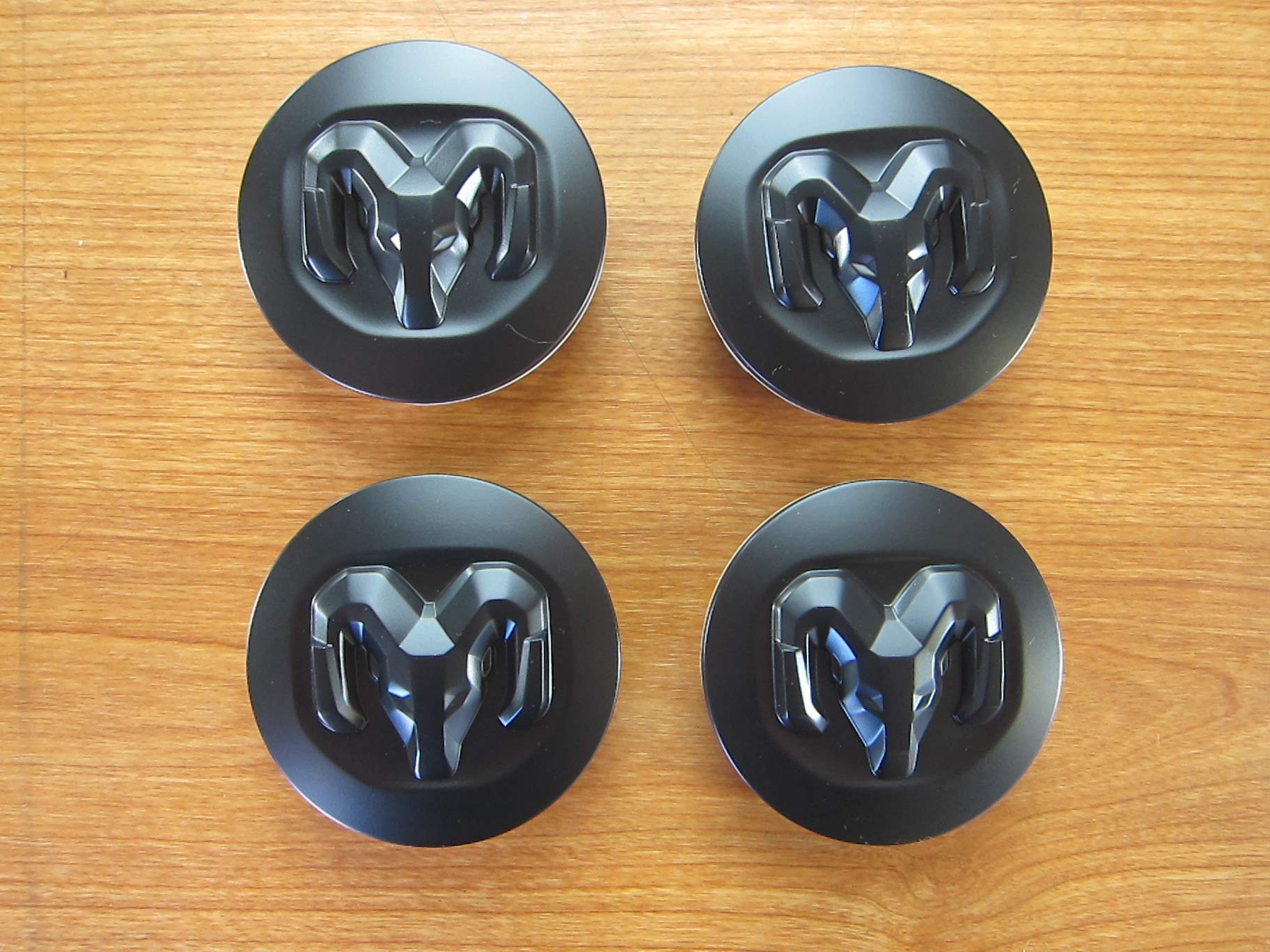 Ram 1500 Dt Black Set Of Four Black Wheel Center Caps New Mopar Oem