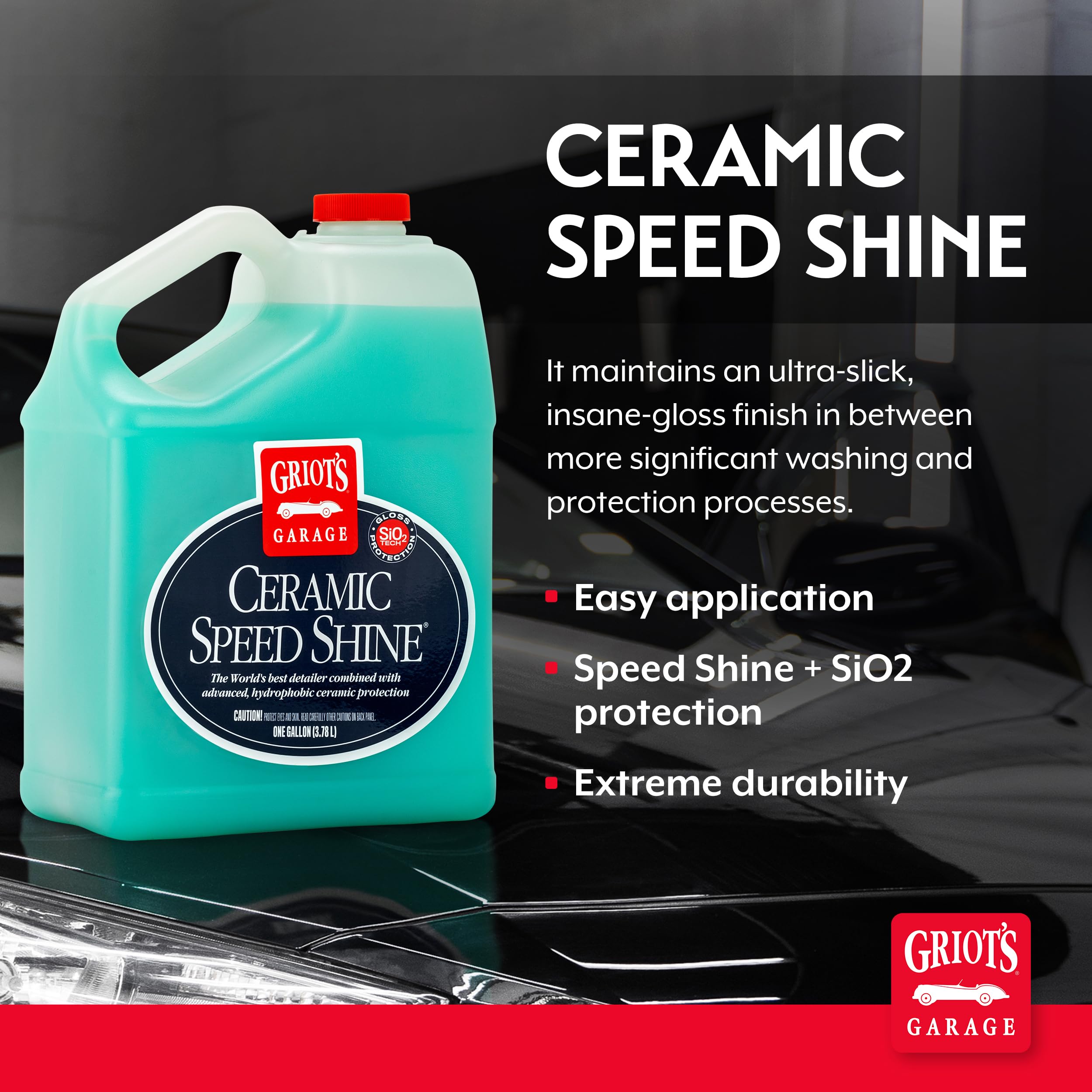 Griot'S Garage Ceramic Speed Shine Detail Spray For Car Detailing, Provides A High-Gloss Finish And Extends Life Of Coatings, 10