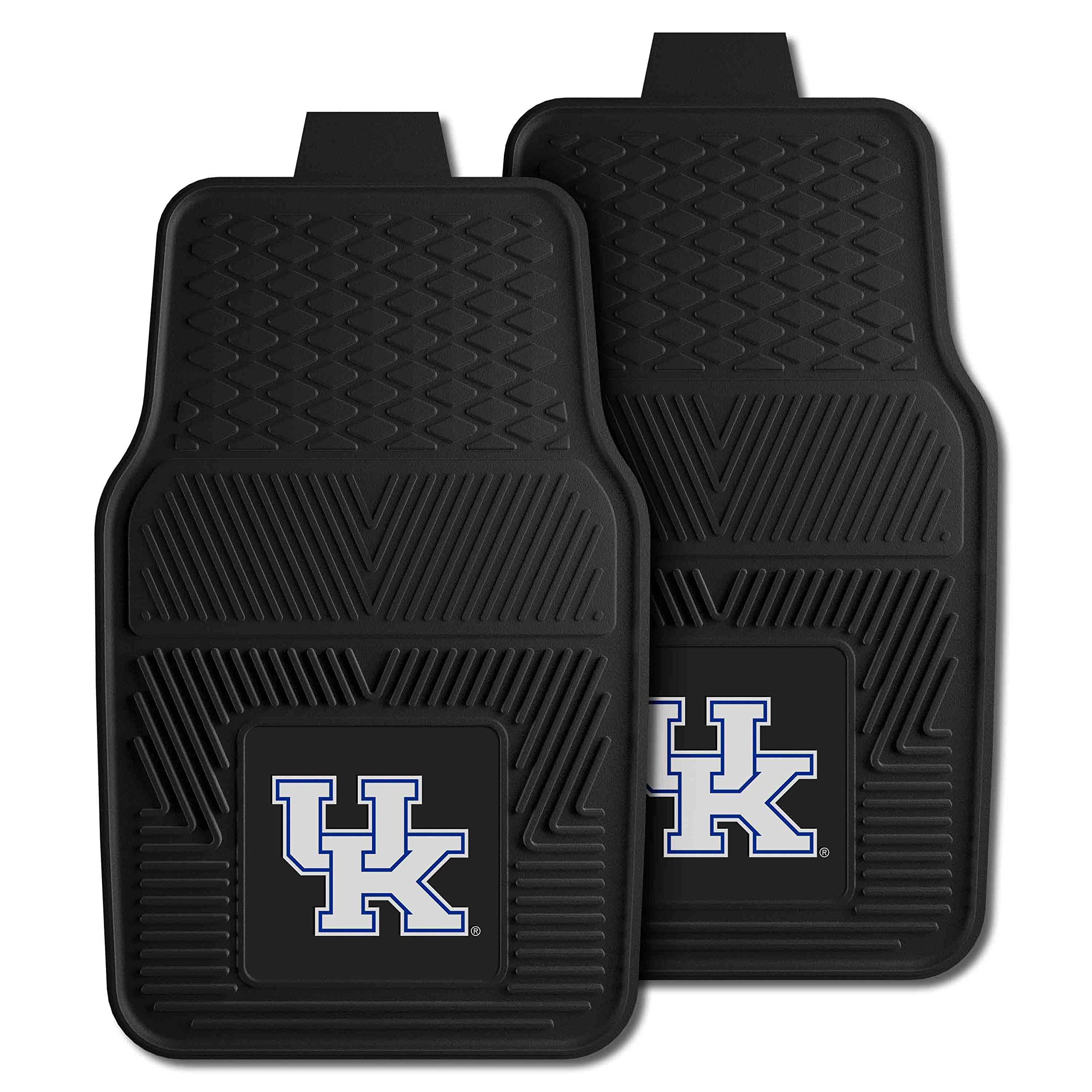 FANMATS 8784 Kentucky Wildcats 2-Piece Heavy Duty Vinyl Car Mat Set, Front Row Floor Mats, All Weather Protection, Universal Fit