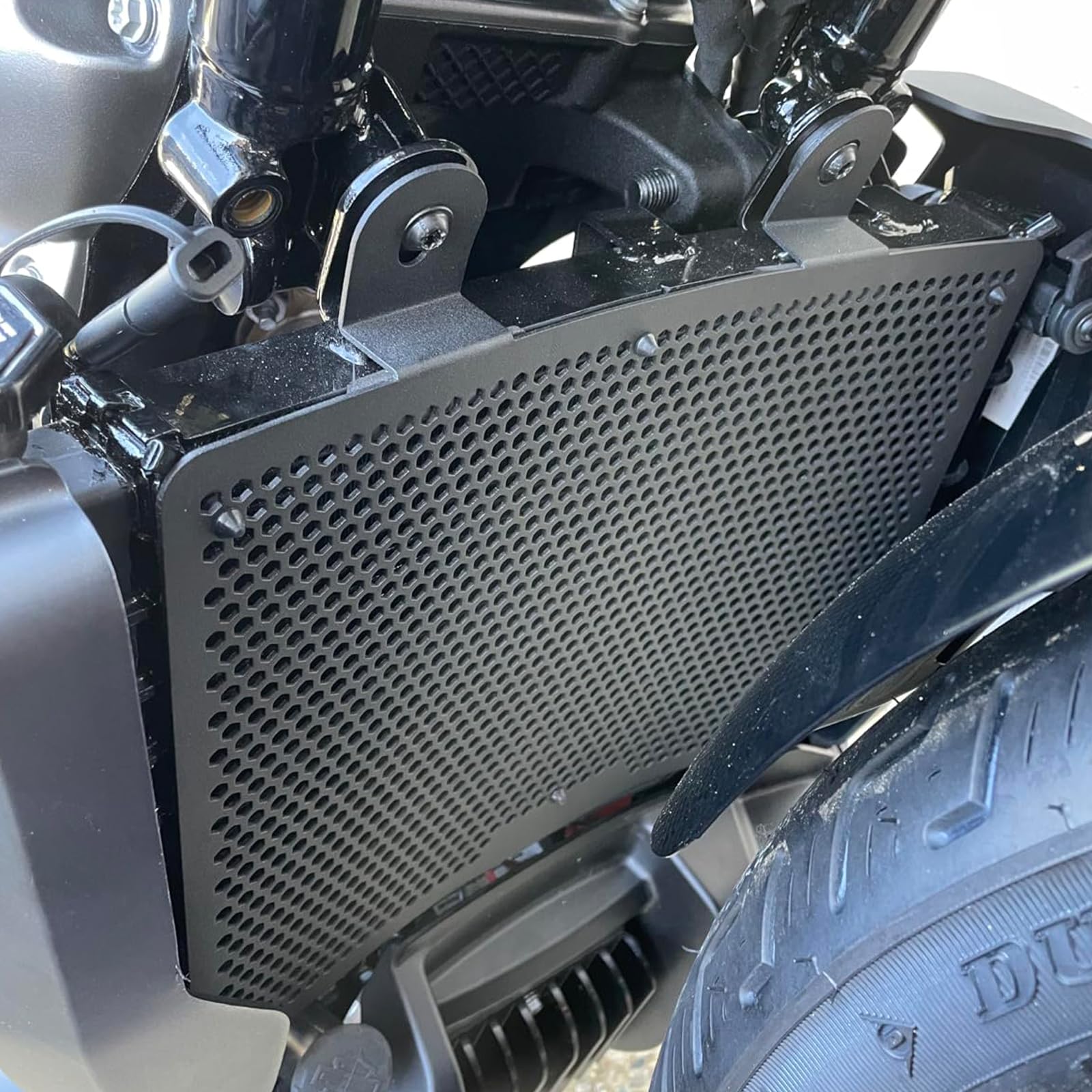 Worldmotop Motorcycle Radiator Guard Compatible with Harley Nightster 975 RH 975 RH975 2021 2022 2023 2024 Aluminum Radiator Gri