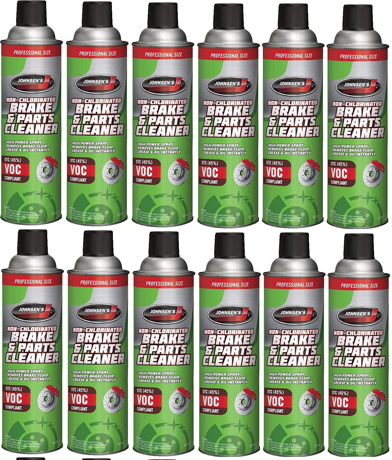 DENCO DISTRIBUTING, INC. Johnsens 2417 Brake & Parts Cleaner  14 OZ OTC Compliant (12)