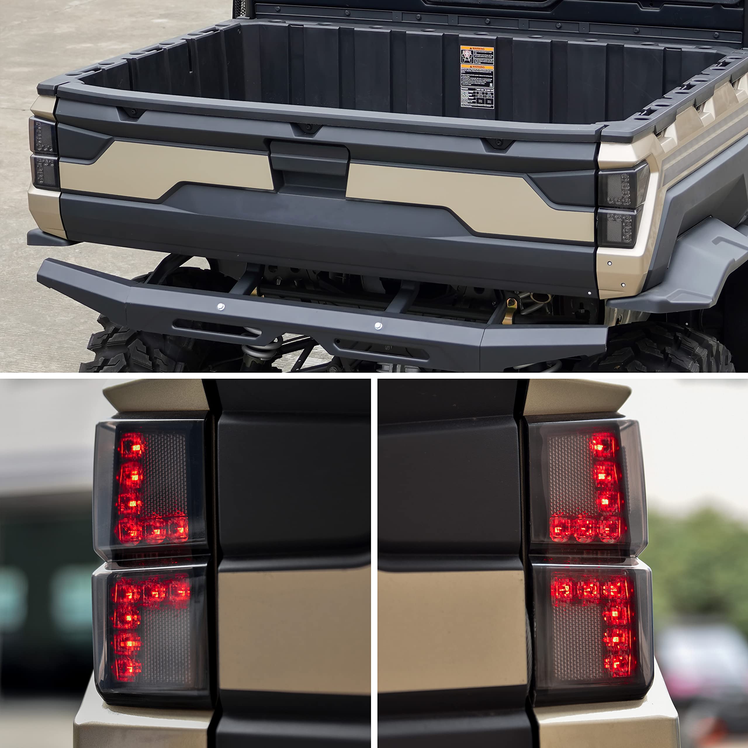 SAUTVS Ranger XP 1000 Taillights 18-24, Smoked Black LED Tail Lights Rear Brake Stop Lights for Polaris Ranger XP 1000/ Crew XP