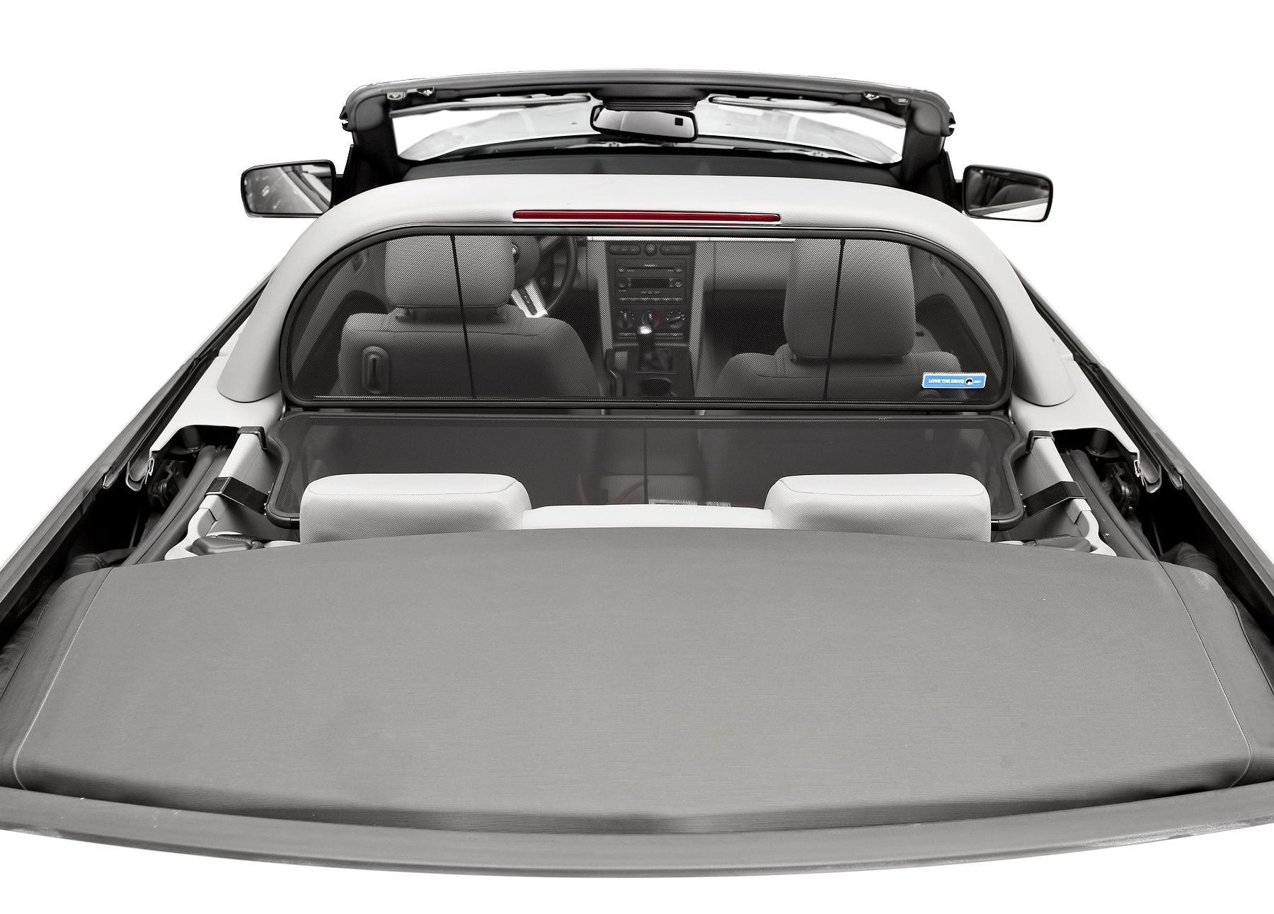 Mustang Convertible 2005 To 2014 Love The Drive Wind Deflector Compatible With A Cdc Lightbar, Saleen Lightbar, And Roush Lightbar Are Also Known As Wind Screen, Windscreen, Windstop And Wind Blocker