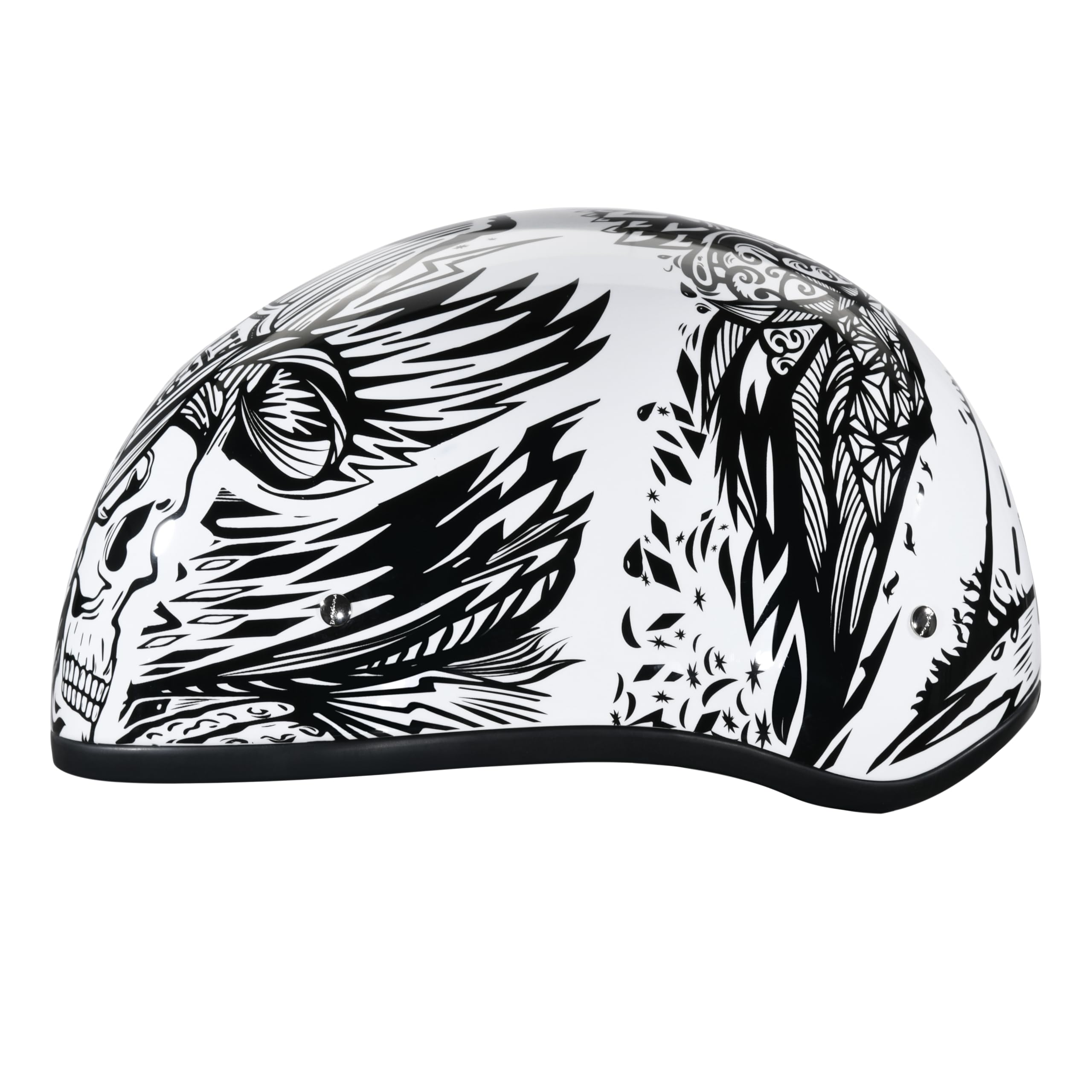 D.O.T. Daytona Skull Helmet- W/Live Fast- Xl