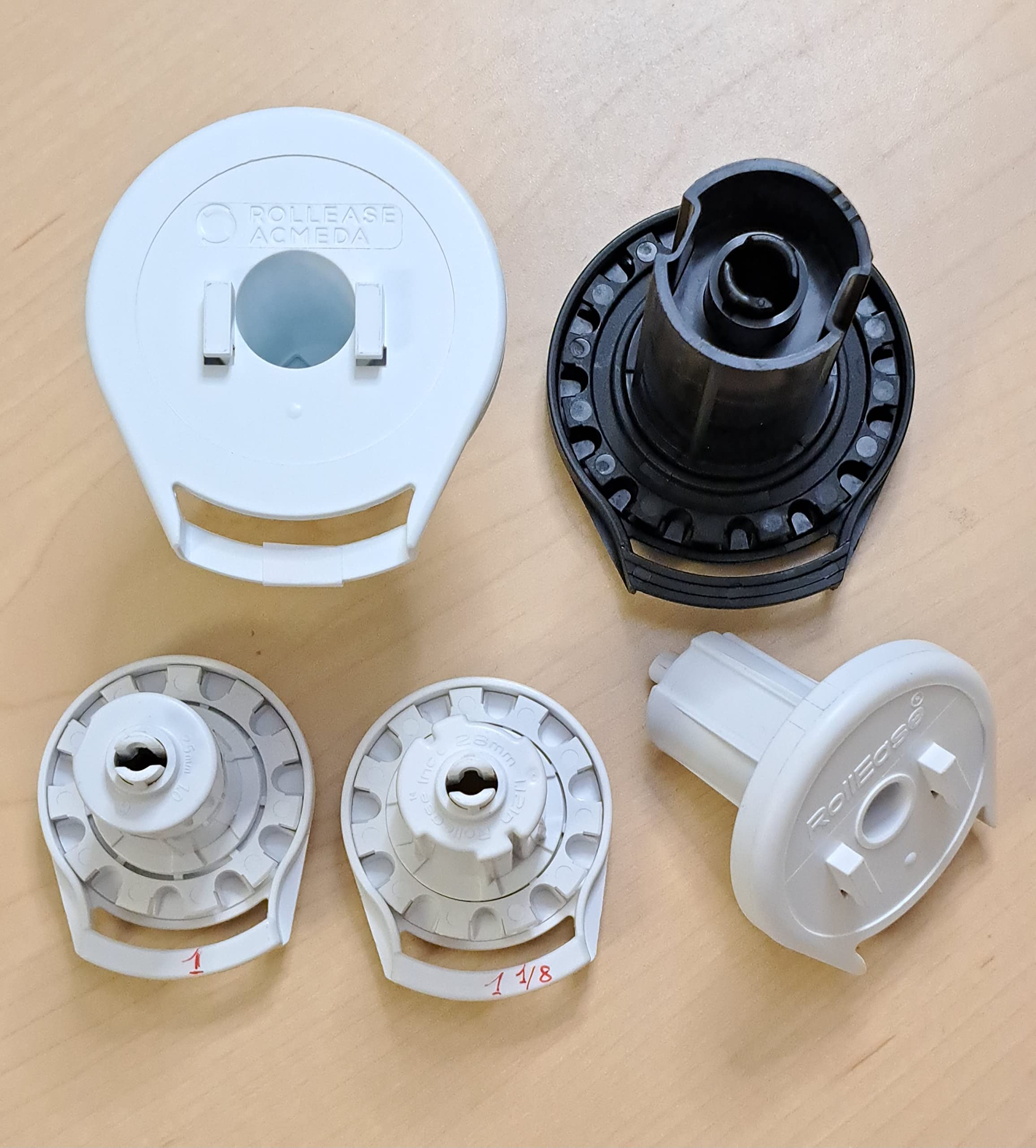 Rollease Clutch Skyline Hook Mount (White, SL20 1 1/2'' Tube) with Clear Bead Stop 2203