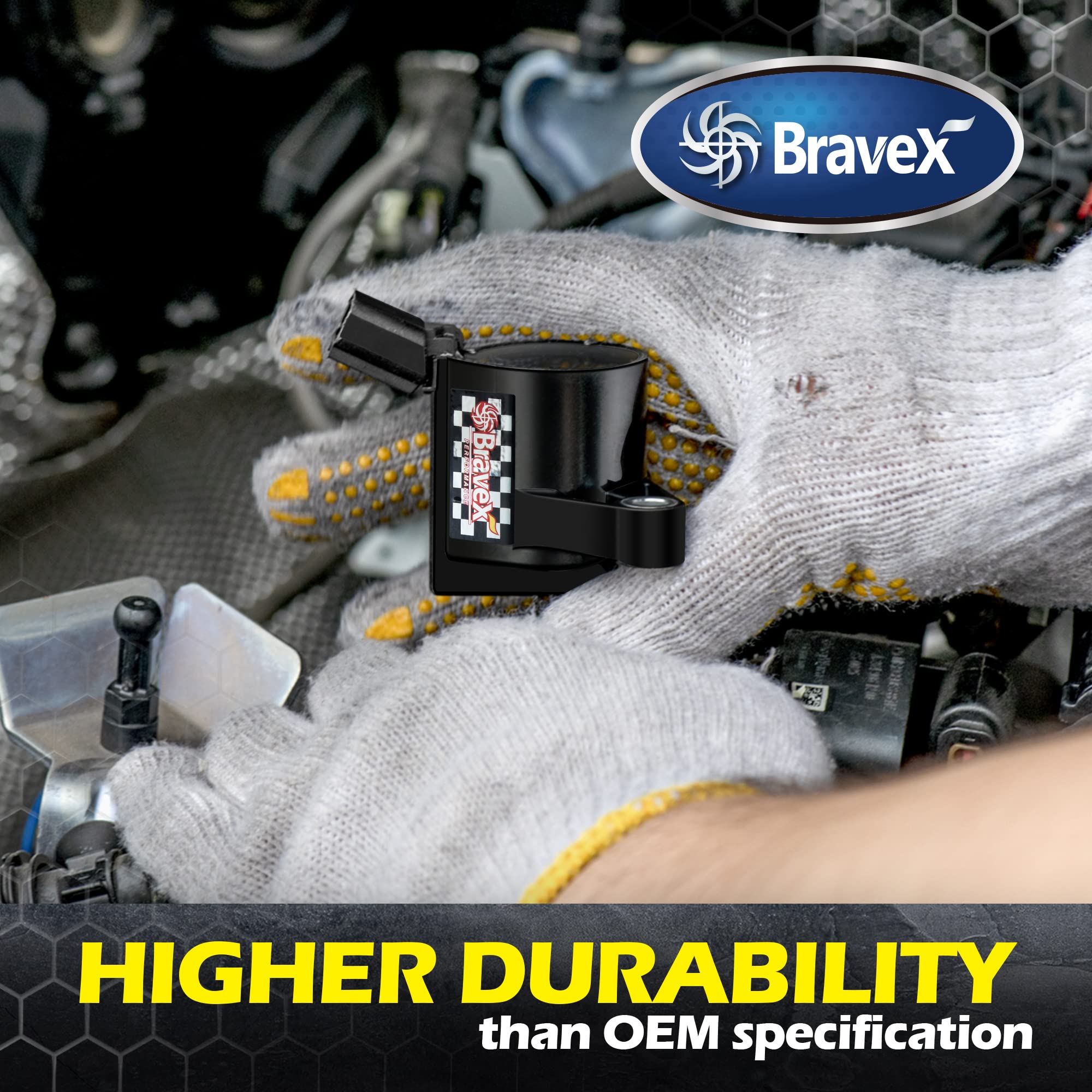 Bravex 8 Pack Straight Boot Ignition Coils 15% More Energy F-150 For Ford Lincoln Mercury V8 V10 4.6L 5.4L 6.8L Compatible With