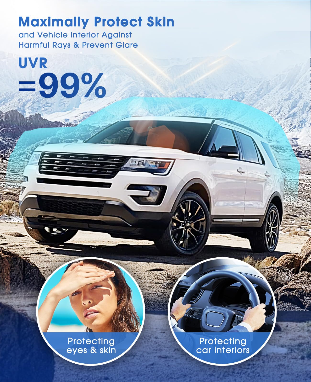 ARANA Nano Ceramic Window Tint Car 15% Percent, Automotive 15% Window Tints Professional Privacy Film for Car Trucks, 99% UV Hea