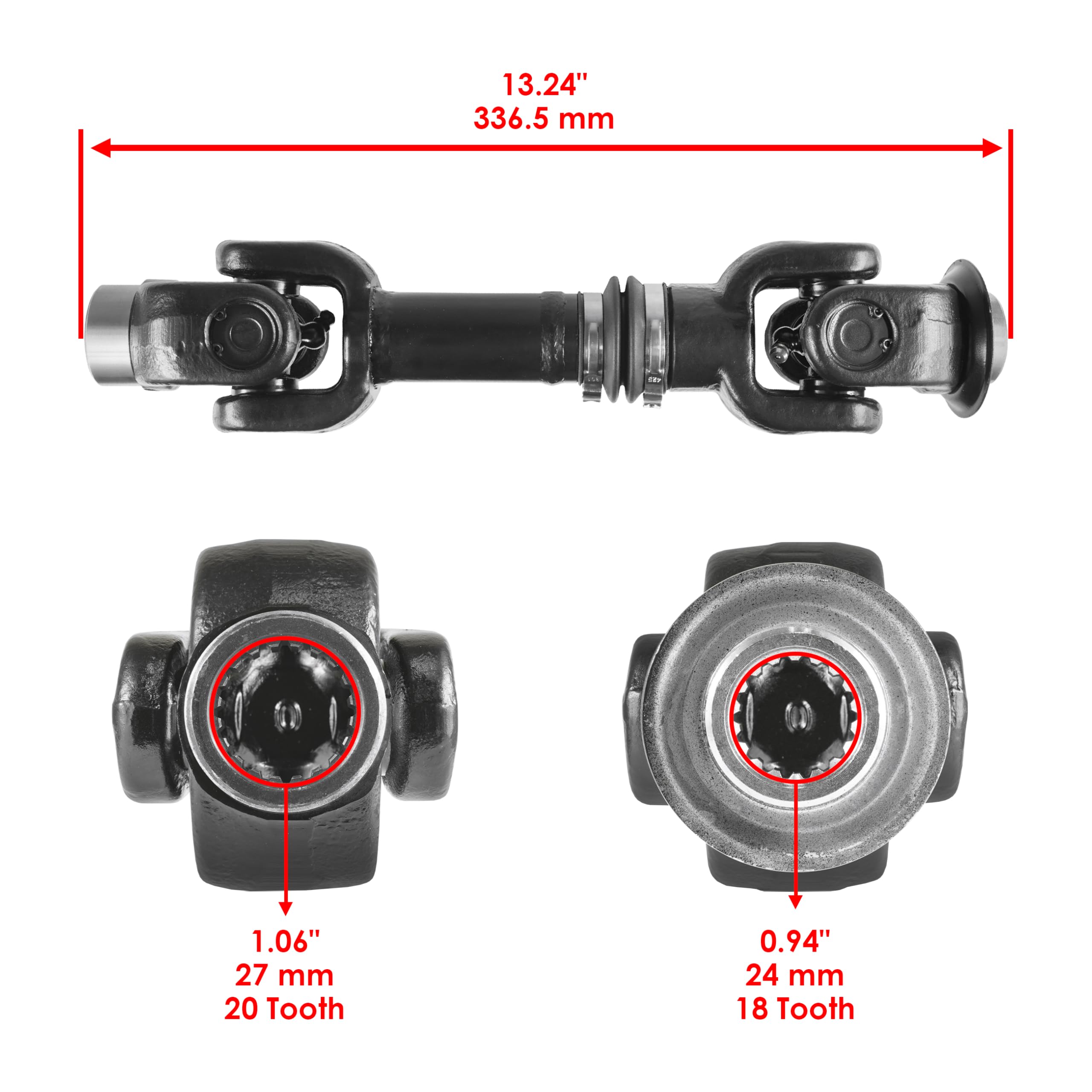 Caltric Rear Propeller Drive Shaft Compatible with Can-am Outlander 850 XMR 2016 2017 2018 2019 2020 2021/850 EFI 2019 2020 2021