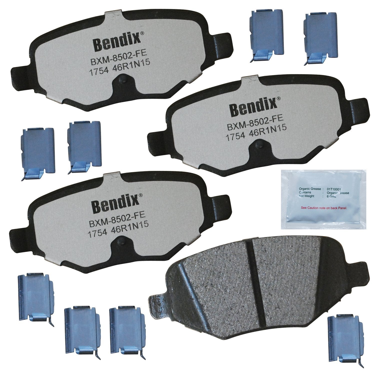 Bendix Fleet Metlok Pbd1754 Semi-Metallic Rear Brake Pads For Select Models Ford Edge, Explorer, Flex, Police Interceptor Utilit