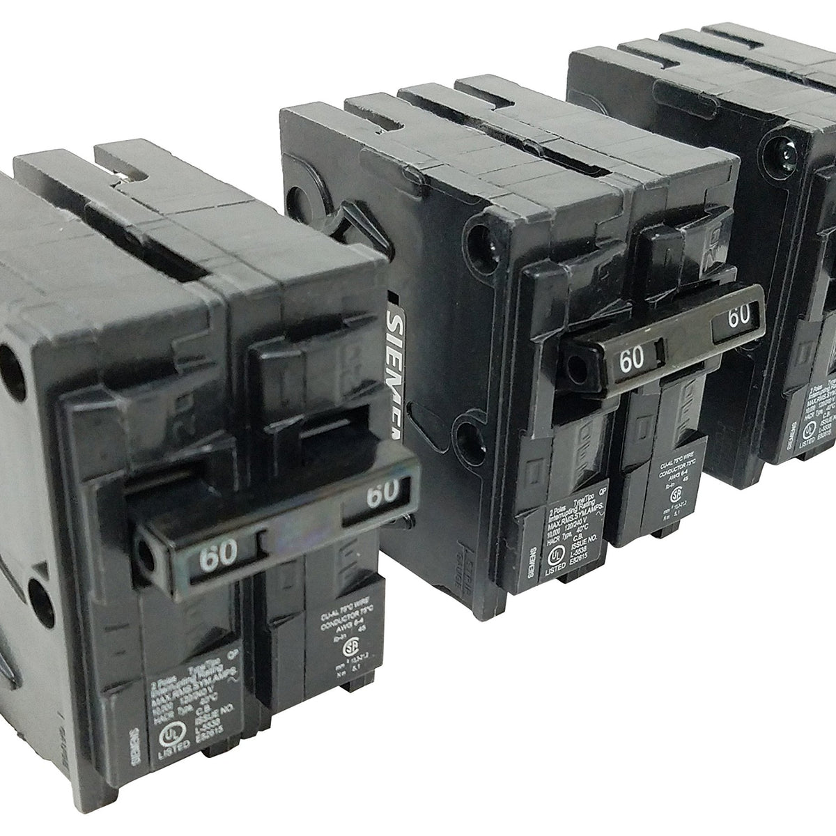 Siemens Q260_3PK 60 Amp Double Pole Type QP Circuit Breaker (Pack of 3) WBIASB079T27SFR