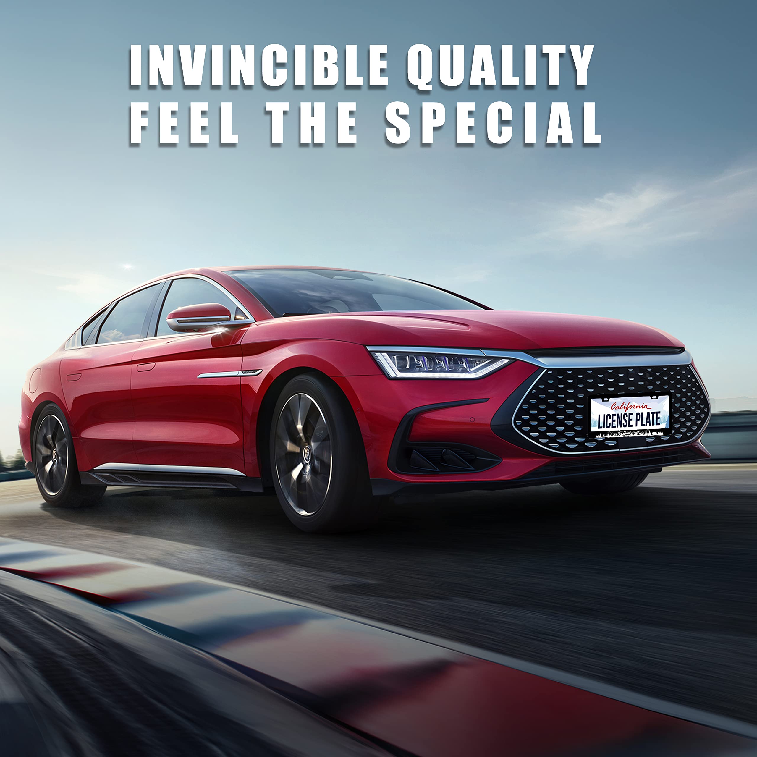 Mountains License Plate Frame Stainless Steel Car Accessories Deer Bear Forest Mountain License Plate Frames Personalized Licens