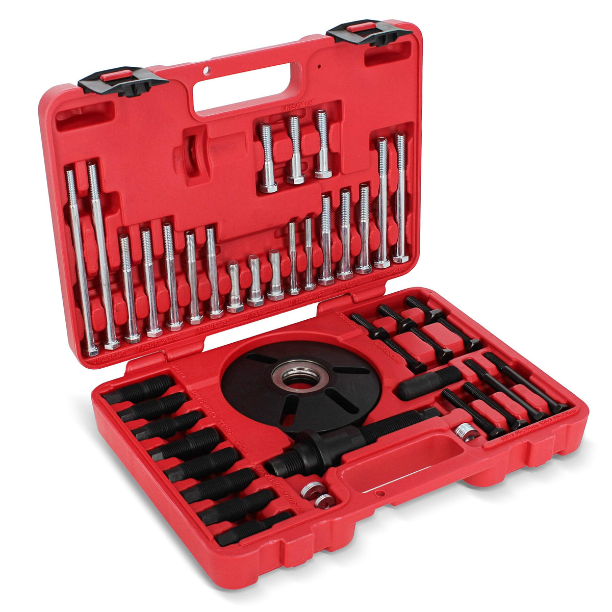 ABN Harmonic Balancer Puller Installer Set - 52pc Master Universal Harmonic Balancer Installer Set Tool Kit for Pulley Puller To