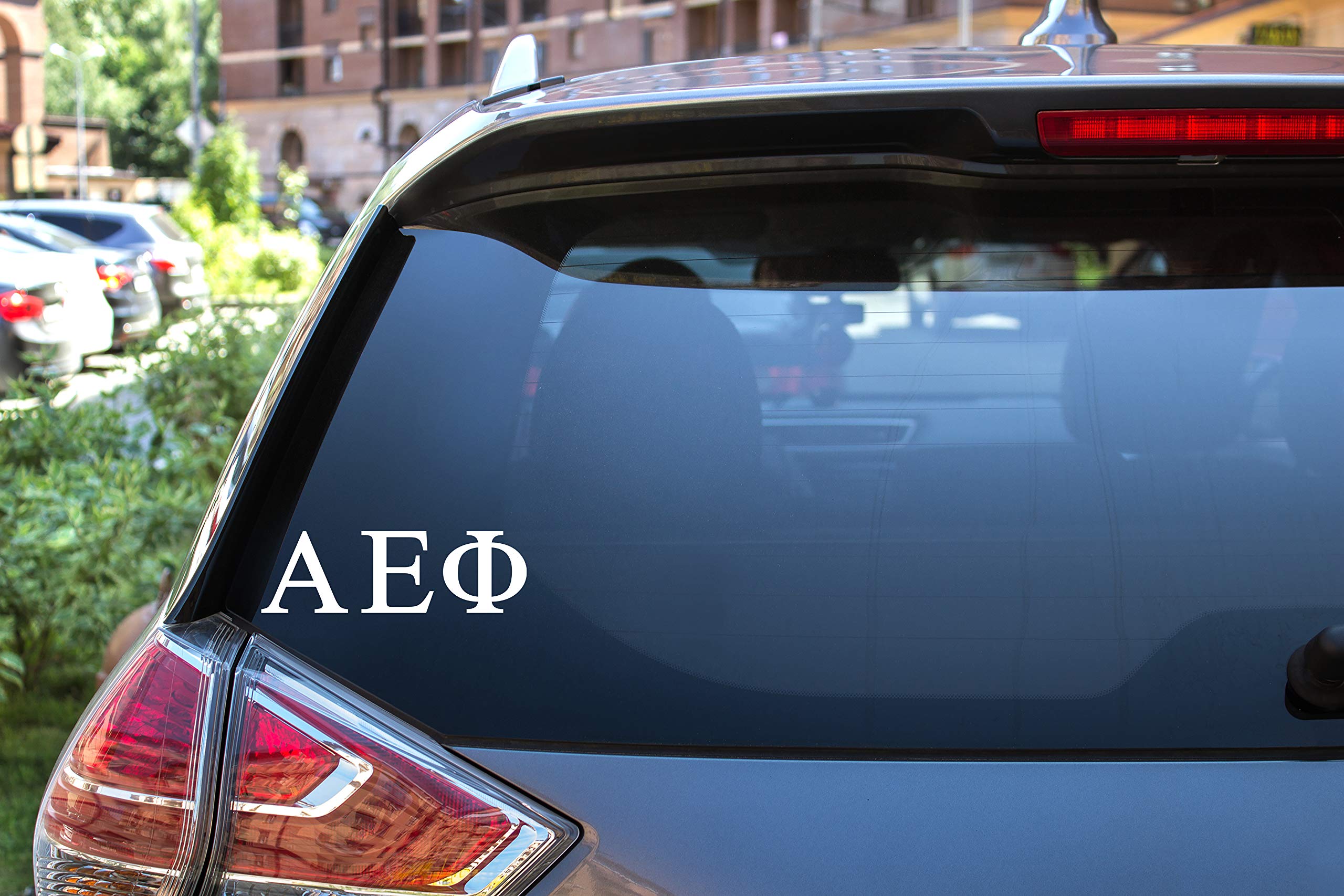 Pro-Graphx Alpha Epsilon Phi Greek Sorority Sticker Decal, 2.5 Inches Tall, White