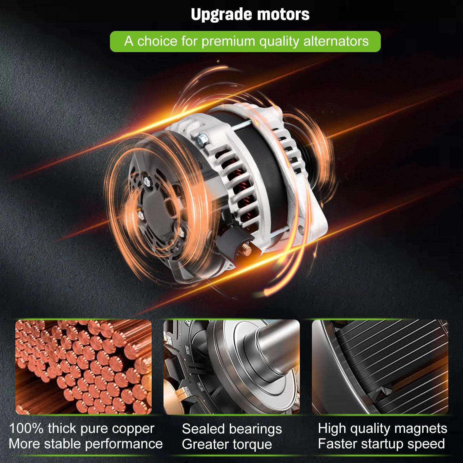 Scitoo Alternator Fit For Honda Odyssey Alternator 2008 2009 2010, For Honda Pilot Alternator 2009 2010 2011 3.5L Al1311X